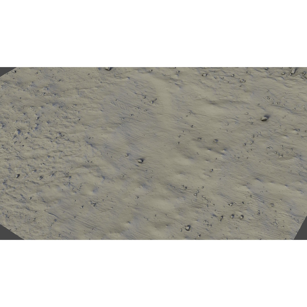 Mars Gravel and Sand 3D Model – High Detail Terrain Asset, FBX - View 5