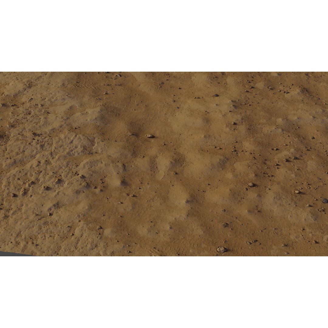 Mars Gravel and Sand 3D Model – High Detail Terrain Asset, FBX - View 6