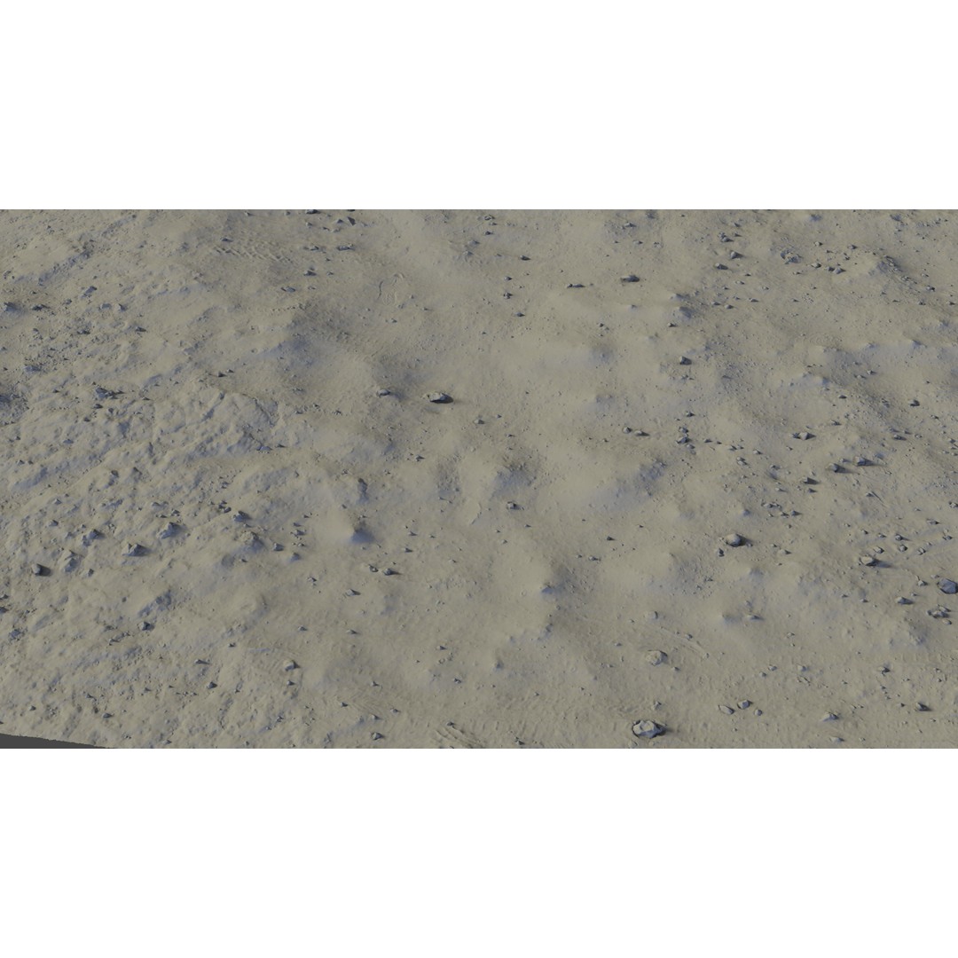 Mars Gravel and Sand 3D Model – High Detail Terrain Asset, FBX - View 7
