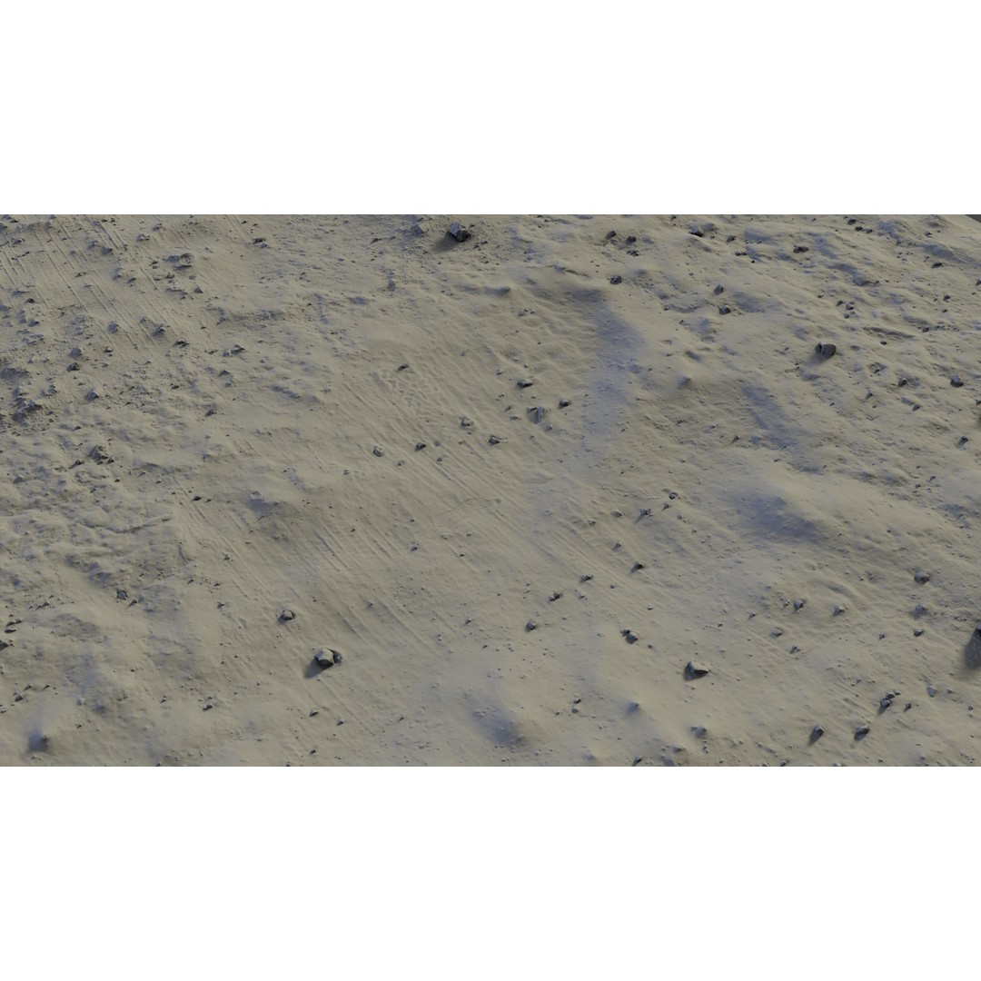 Mars Gravel and Sand 3D Model – High Detail Terrain Asset, FBX - View 8