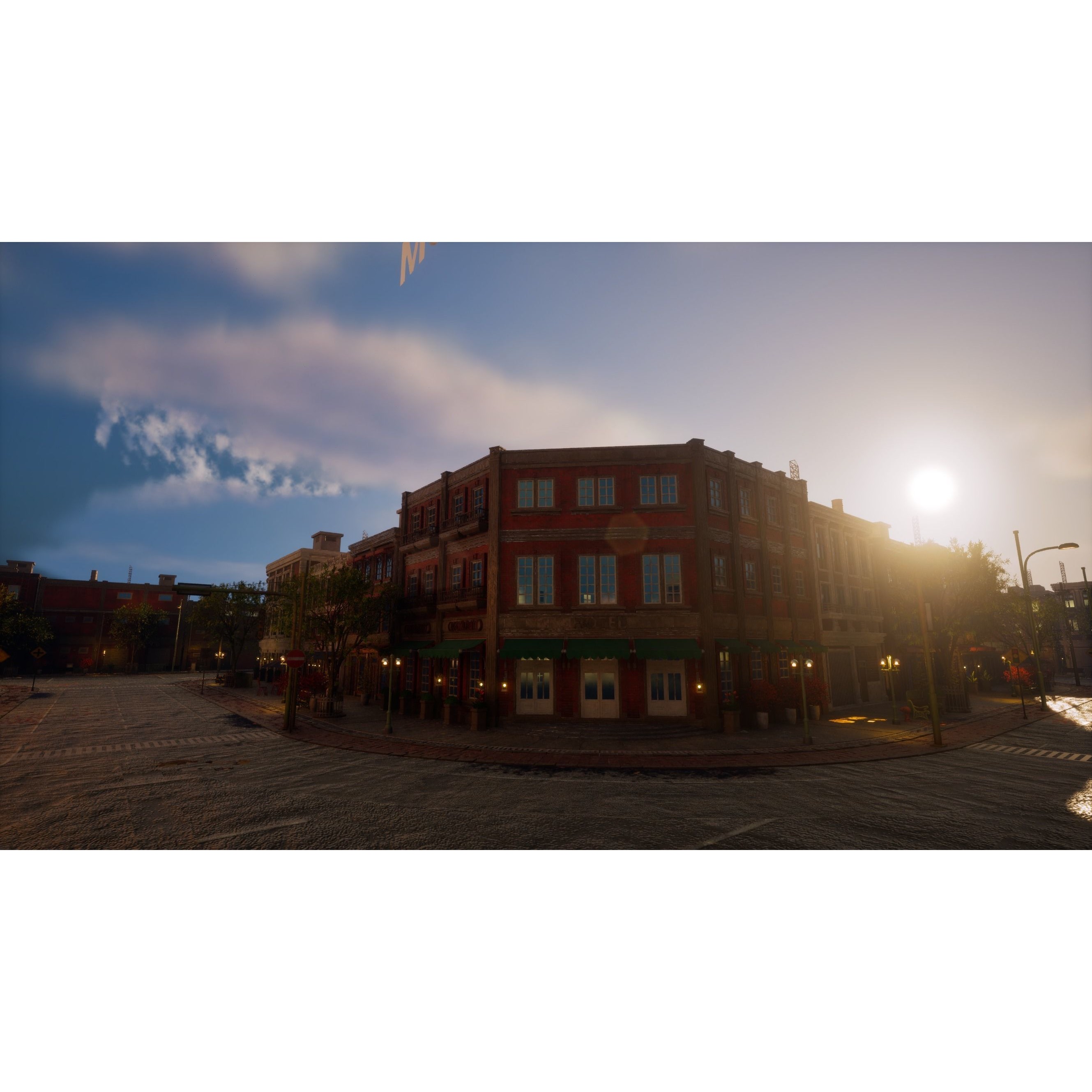 Urban City Scene - Low-Poly Game-Ready 3D Model - View 31