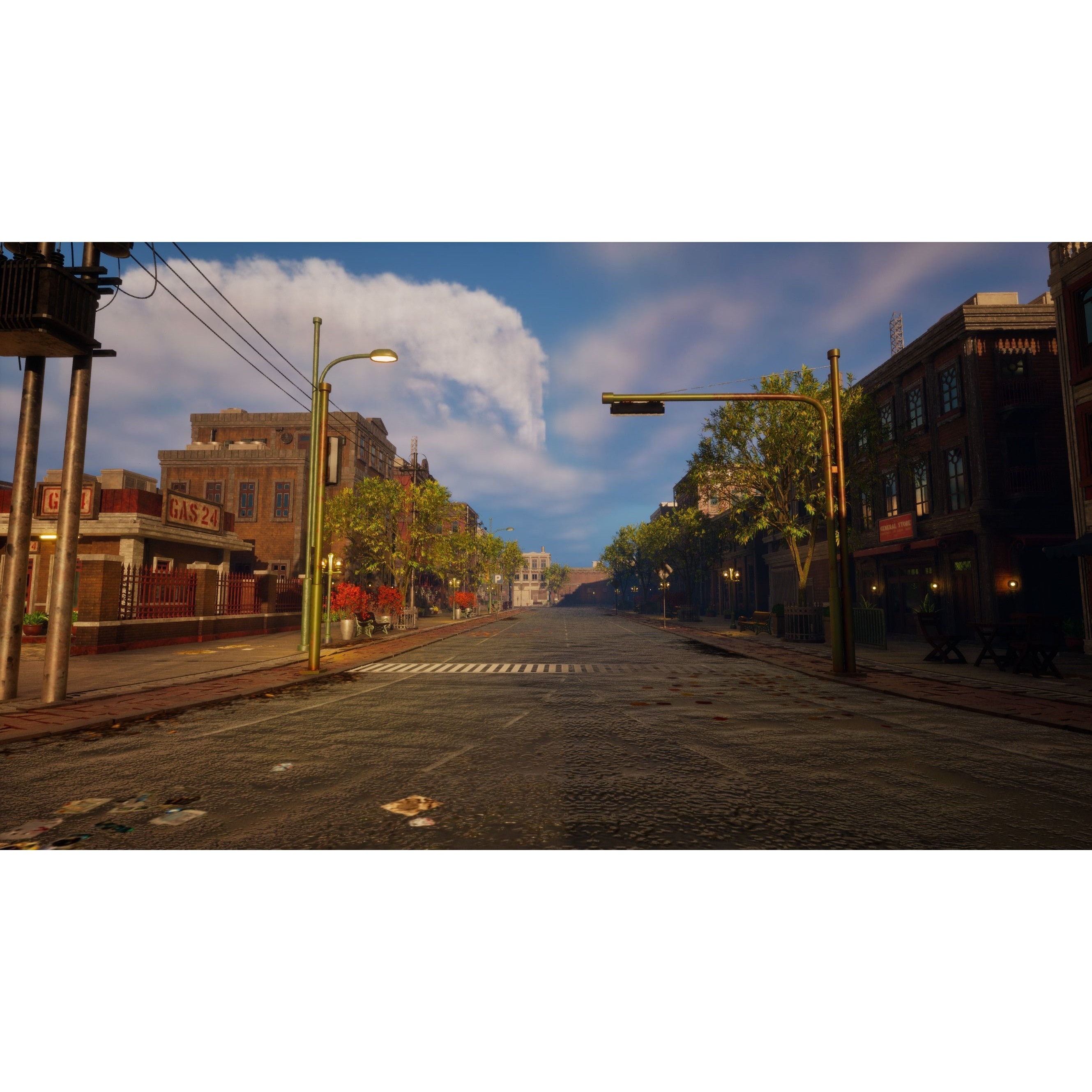 Urban City Scene - Low-Poly Game-Ready 3D Model - View 33