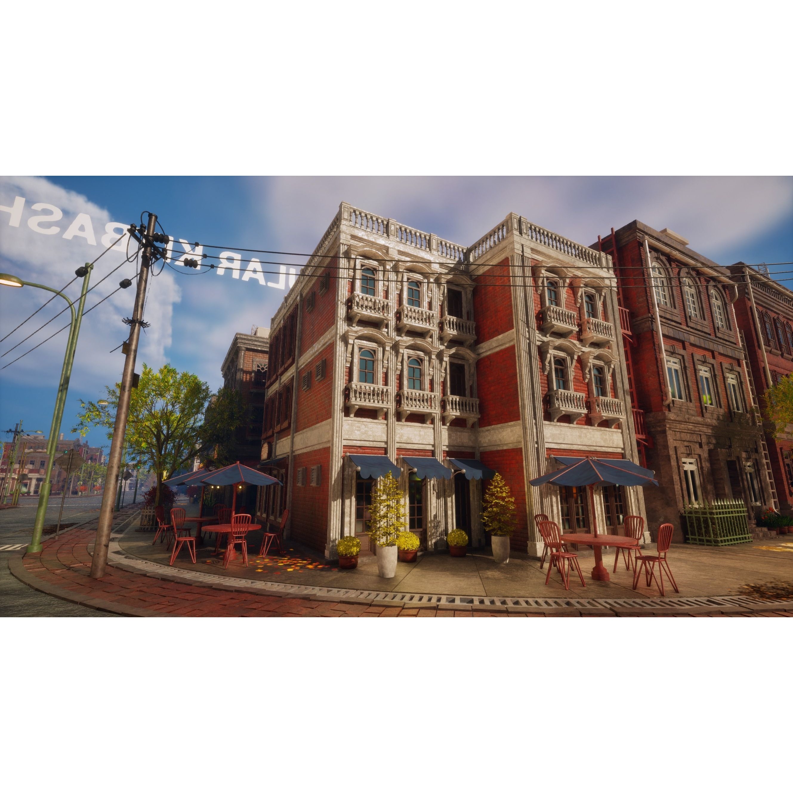 Urban City Scene - Low-Poly Game-Ready 3D Model - View 48