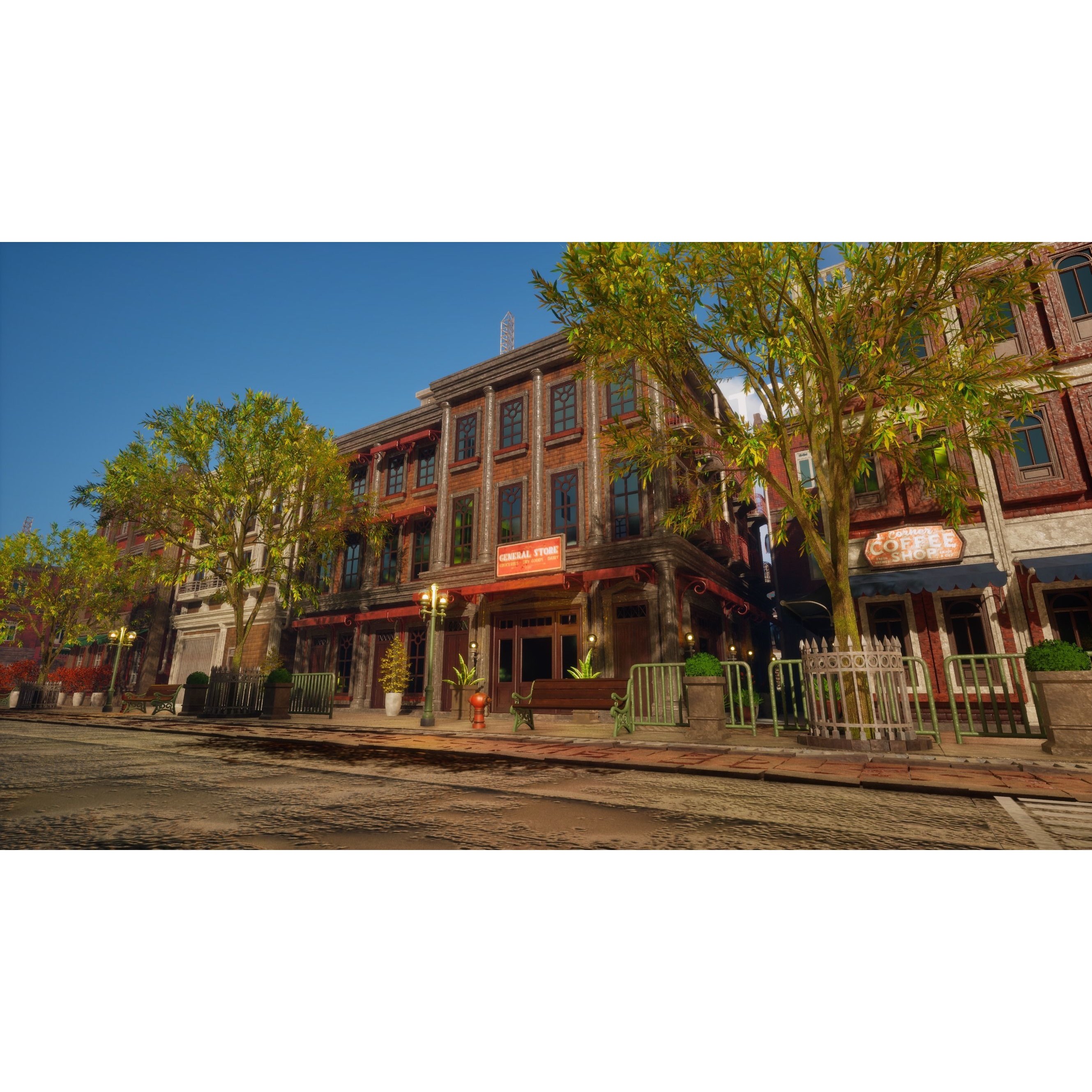 Urban City Scene - Low-Poly Game-Ready 3D Model - View 49