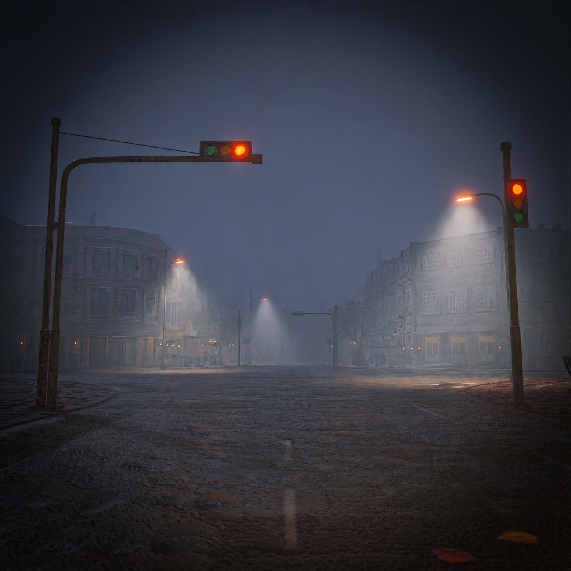 Urban City Scene - Low-Poly Game-Ready 3D Model - View 54