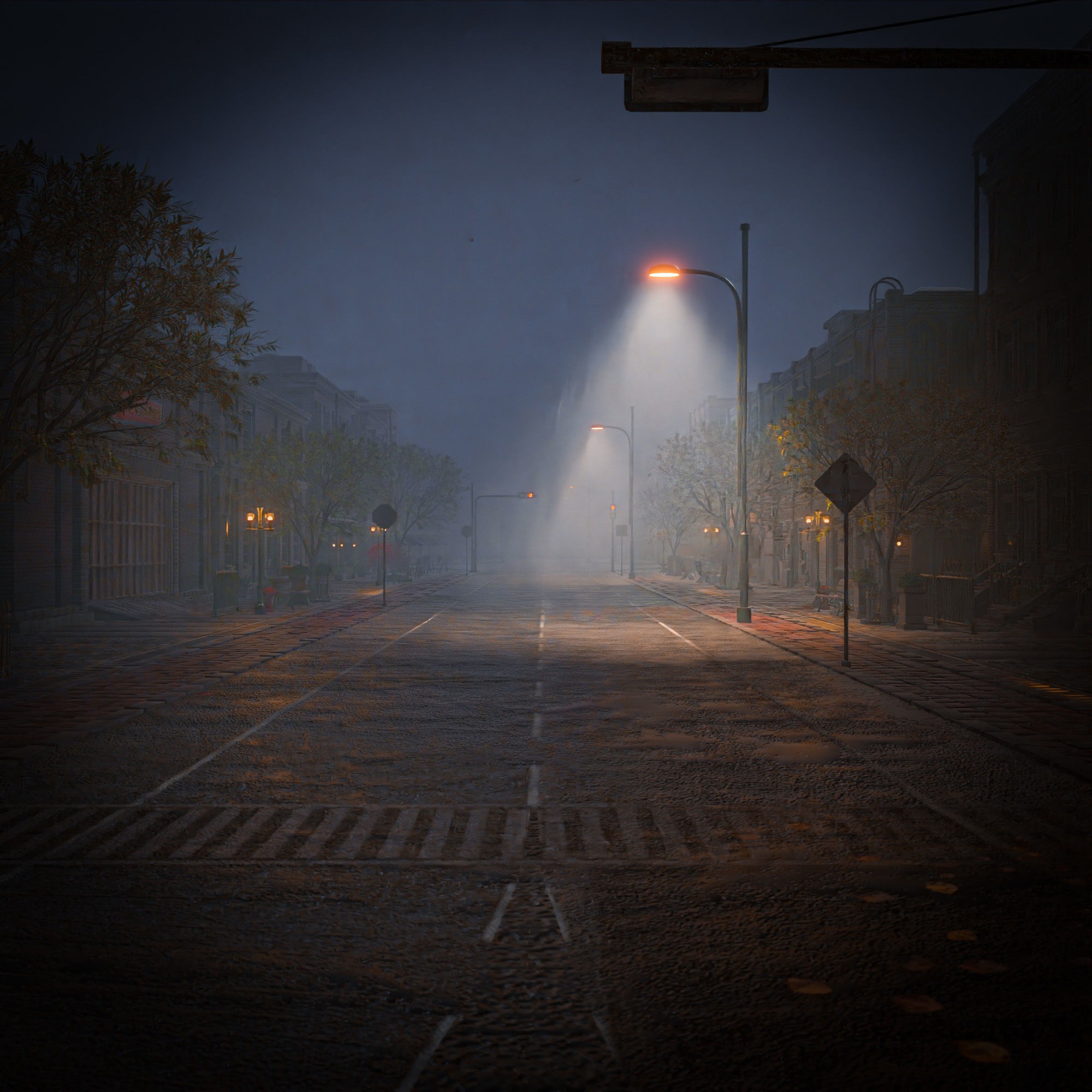 Urban City Scene - Low-Poly Game-Ready 3D Model - View 56