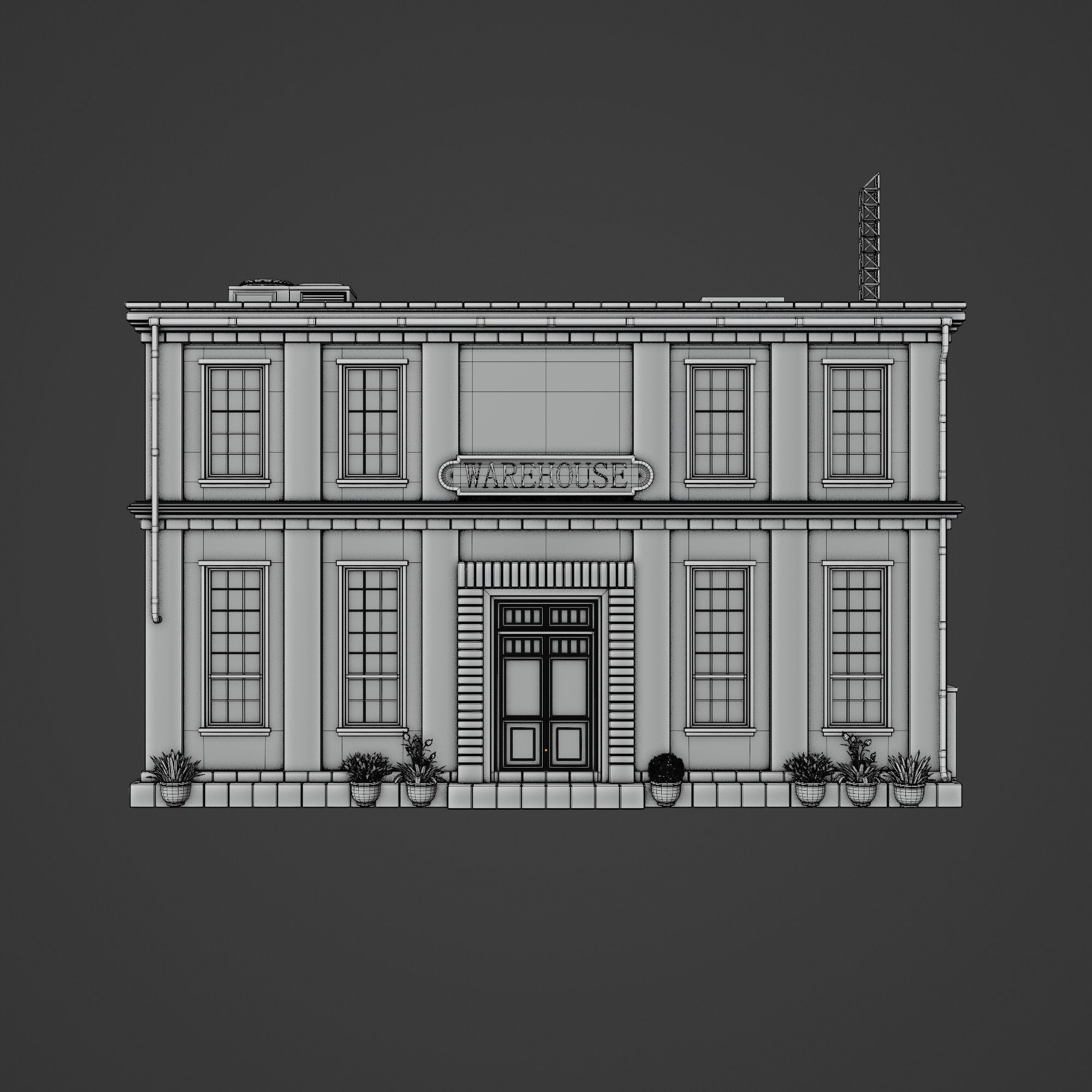 Urban City Scene - Low-Poly Game-Ready 3D Model - View 59
