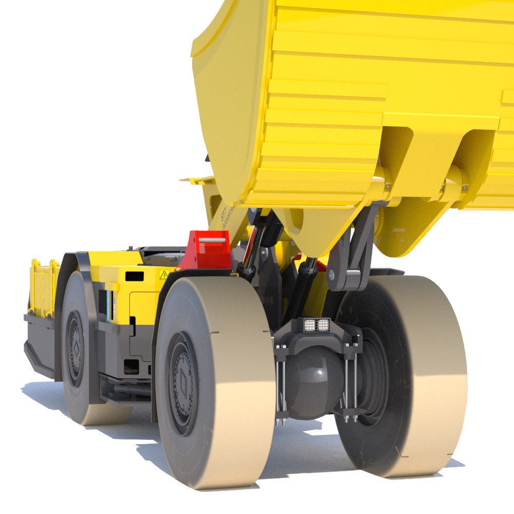 Atlas Copco Scooptram ST7 3D Model – High Poly Battery-Powered Loader - View 10