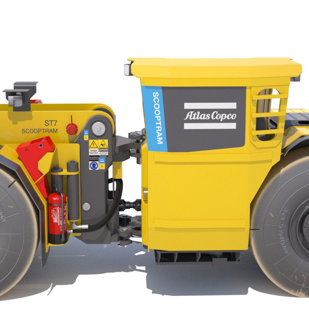 Atlas Copco Scooptram ST7 3D Model – High Poly Battery-Powered Loader - View 12