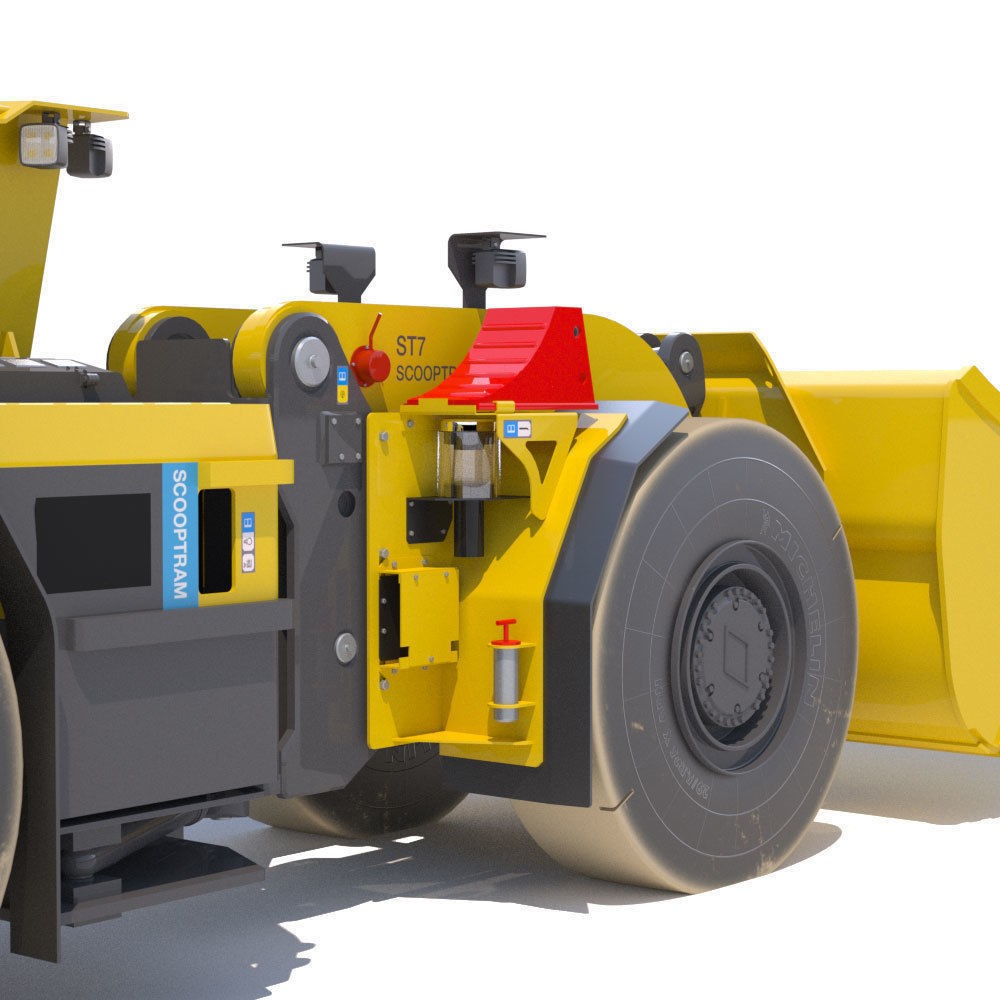 Atlas Copco Scooptram ST7 3D Model – High Poly Battery-Powered Loader - View 13