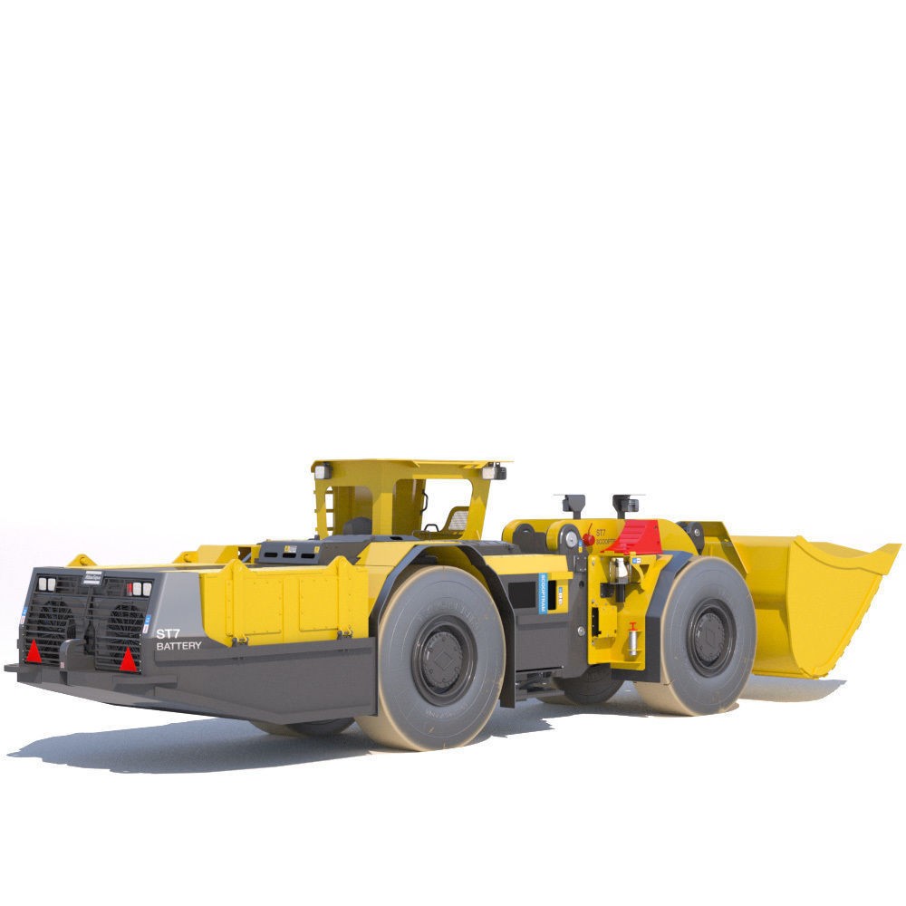 Atlas Copco Scooptram ST7 3D Model – High Poly Battery-Powered Loader - View 4