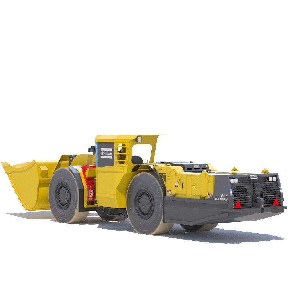 Atlas Copco Scooptram ST7 3D Model – High Poly Battery-Powered Loader - View 5
