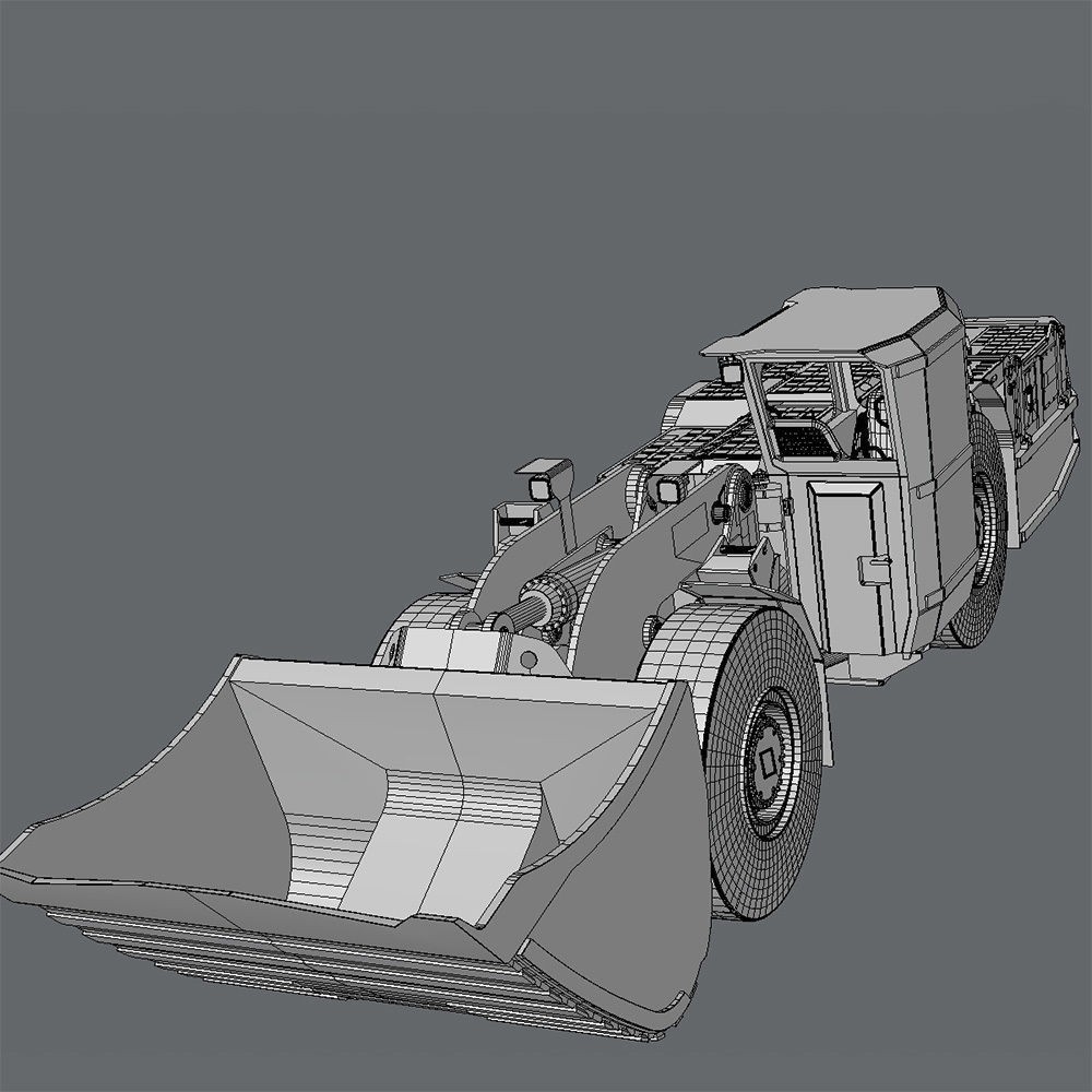 Atlas Copco Scooptram ST7 3D Model – High Poly Battery-Powered Loader - View 6