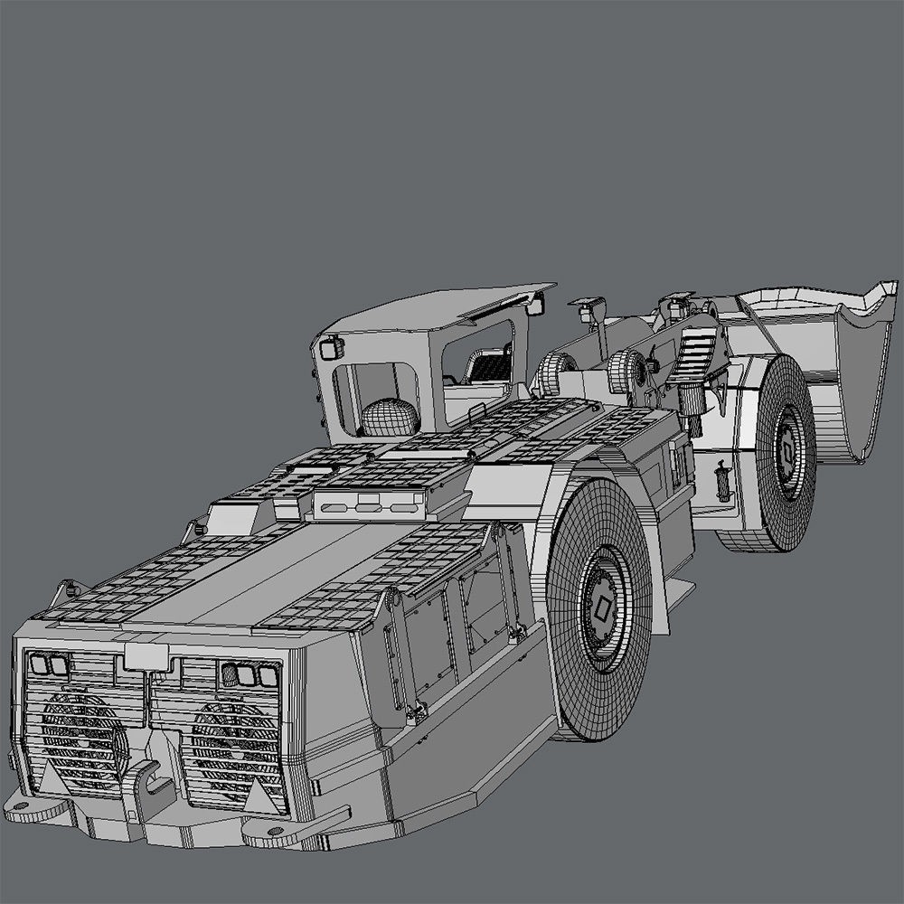 Atlas Copco Scooptram ST7 3D Model – High Poly Battery-Powered Loader - View 7