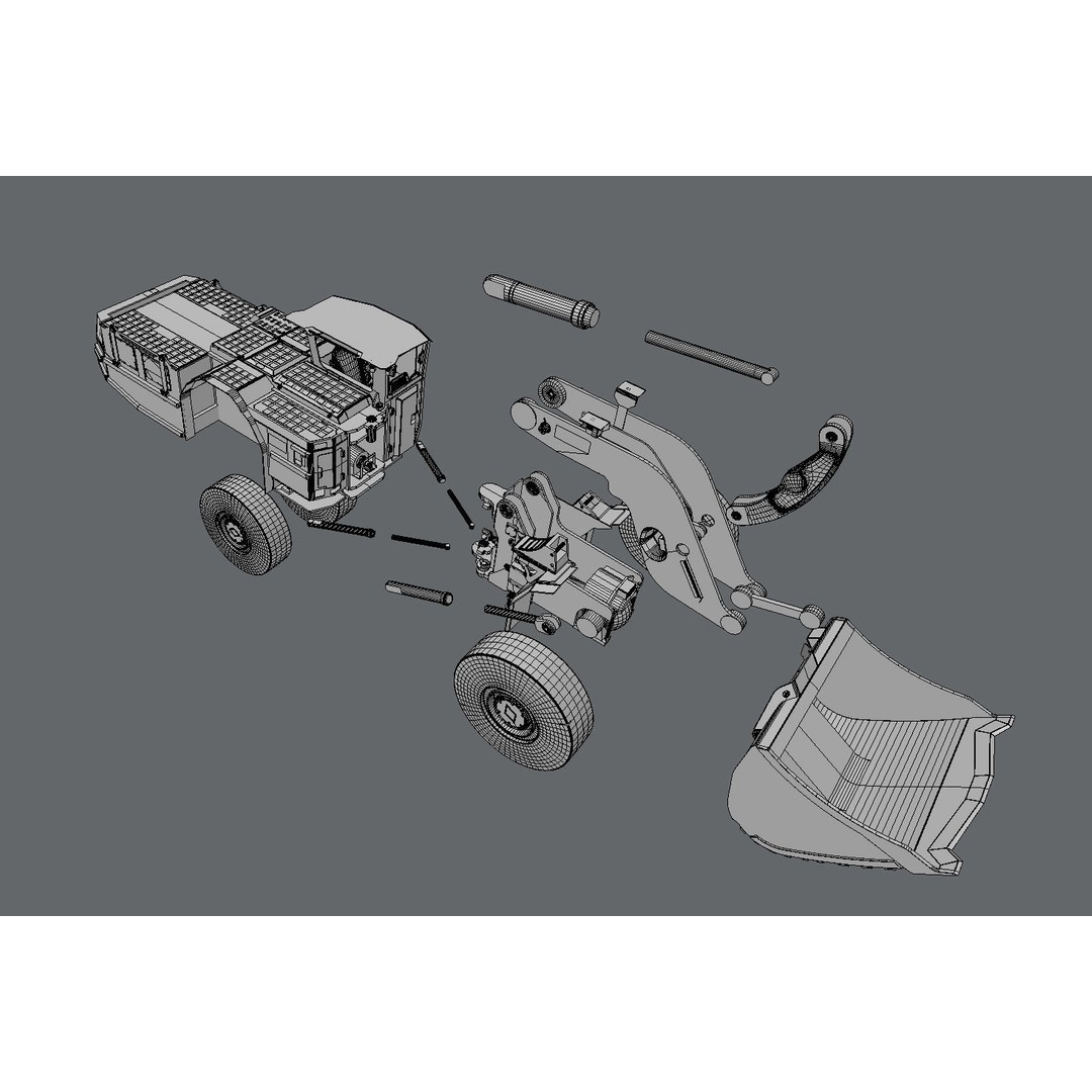 Atlas Copco Scooptram ST7 3D Model – High Poly Battery-Powered Loader - View 8