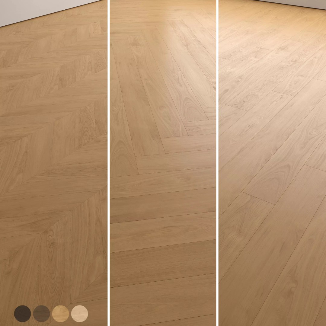 Wood Floor 3D Model – PBR Textures, Multiple Styles, FBX - View 2