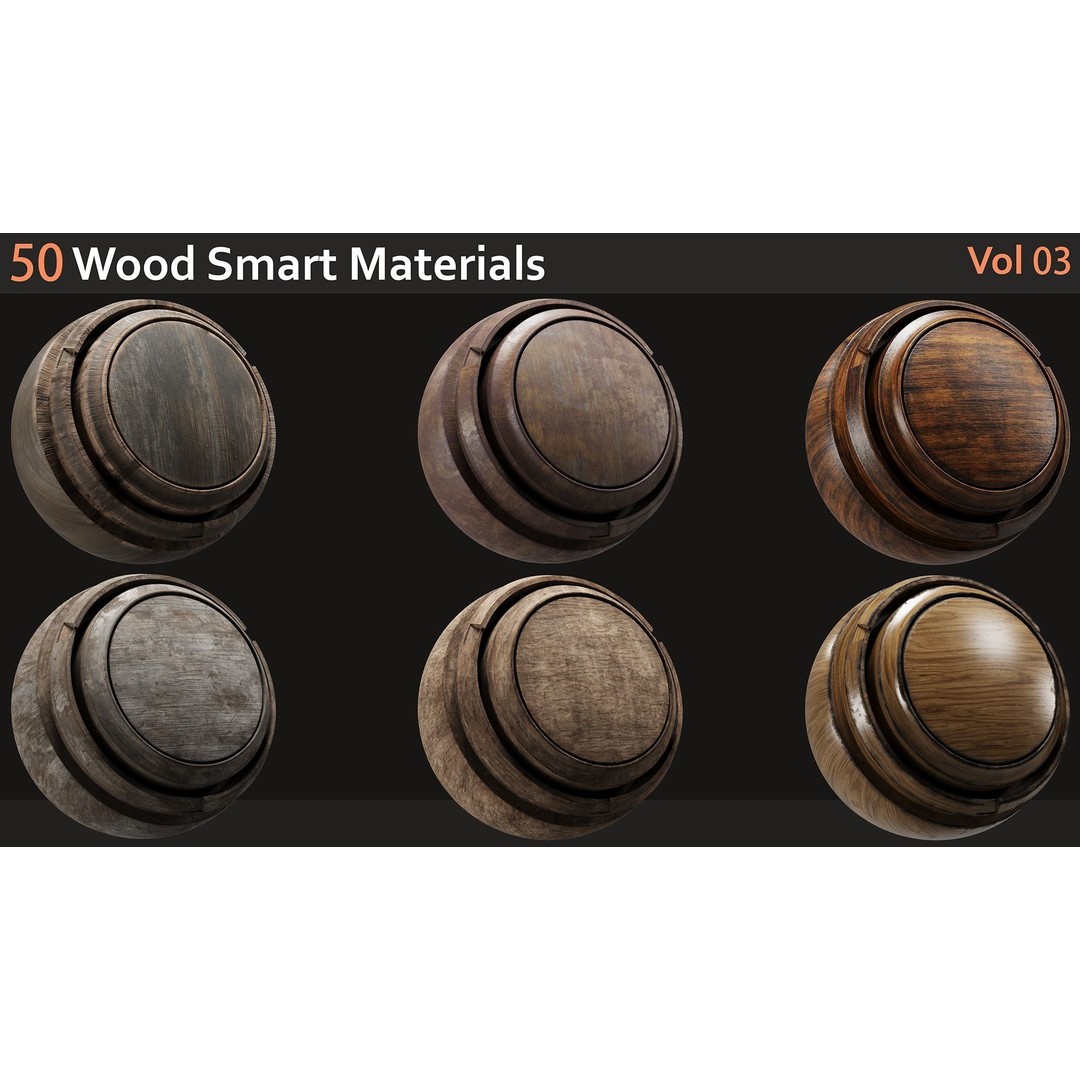 Wood Smart Materials 3D Model – 50 High-Quality Textures for Substance Painter - View 11