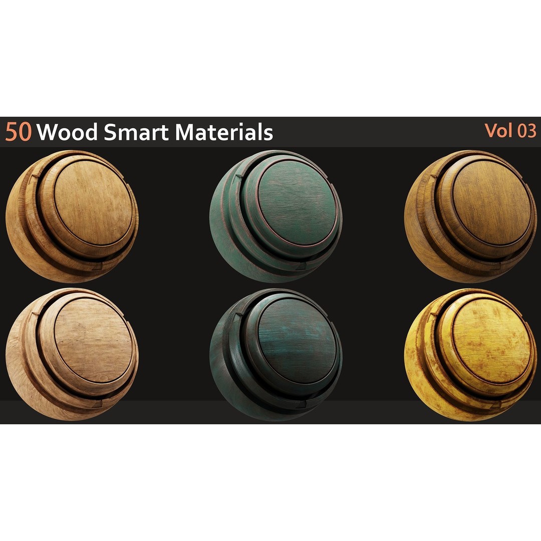 Wood Smart Materials 3D Model – 50 High-Quality Textures for Substance Painter - View 12