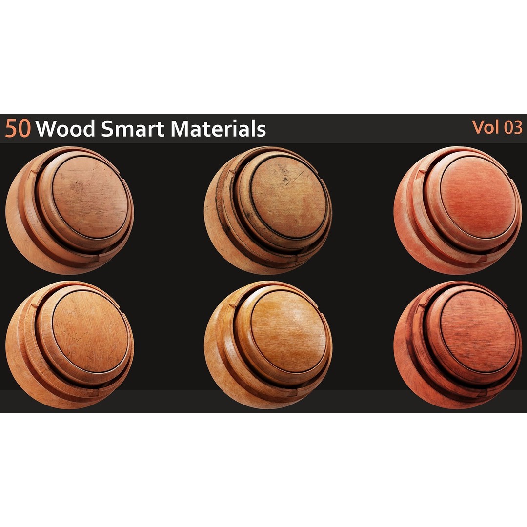 Wood Smart Materials 3D Model – 50 High-Quality Textures for Substance Painter - View 8