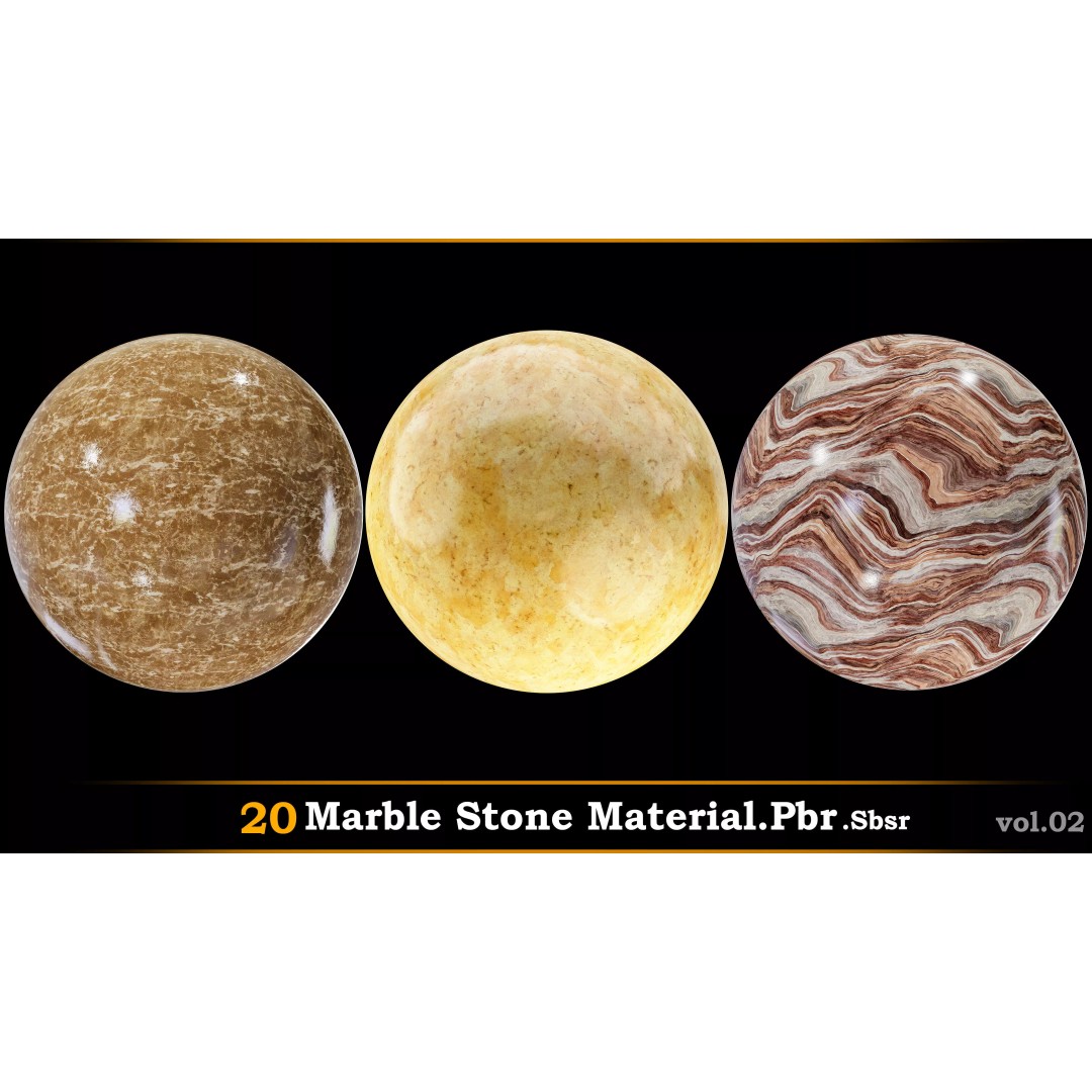 Marble Stone 3D Model – PBR Textures Collection, .sbsar & .PBR - View 4