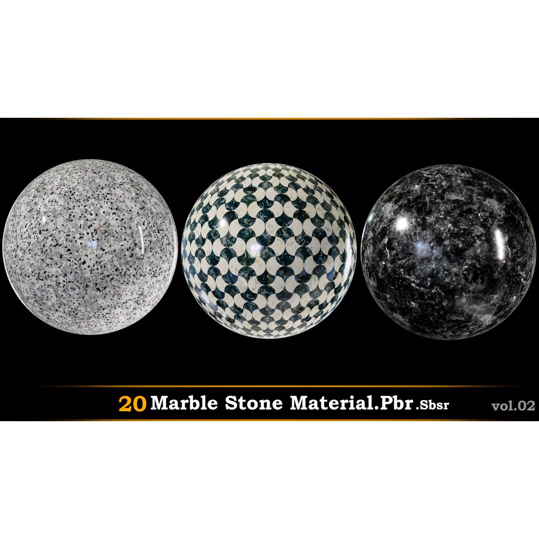 Marble Stone 3D Model – PBR Textures Collection, .sbsar & .PBR - View 5