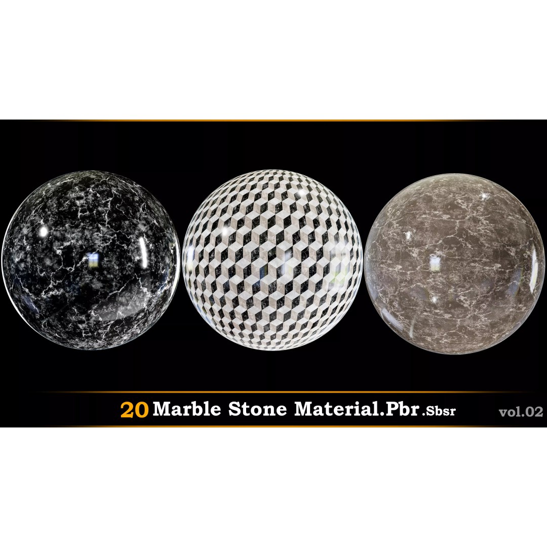 Marble Stone 3D Model – PBR Textures Collection, .sbsar & .PBR - View 7