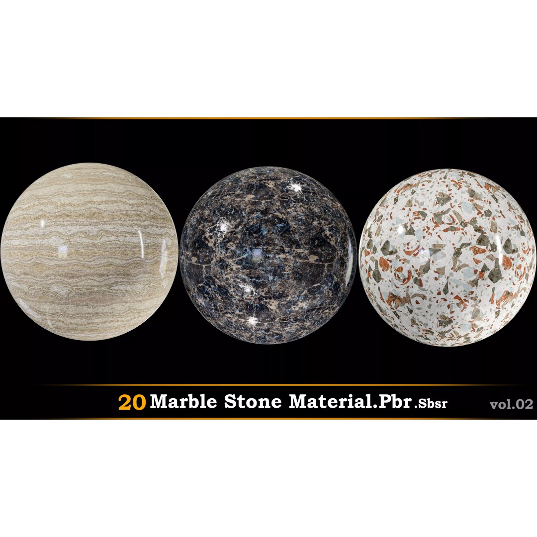 Marble Stone 3D Model – PBR Textures Collection, .sbsar & .PBR - View 8