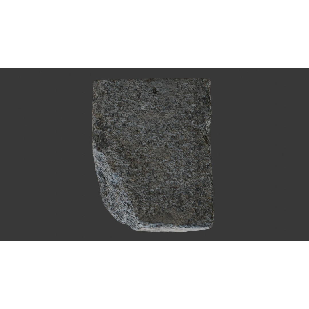 Rough Cut Stone Block 3D Model – Low Poly PBR Asset for Archviz - View 8