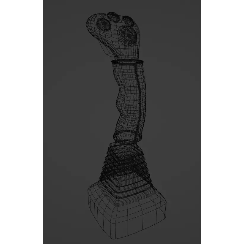 Leather Flight Joystick 3D Model – Vintage Game Asset, PBR Textures