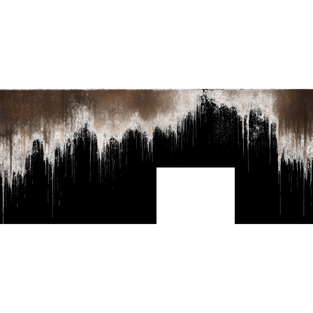 Rusty Drip Stains 3D Model – Grunge Overlay Textures, PNG - View 22