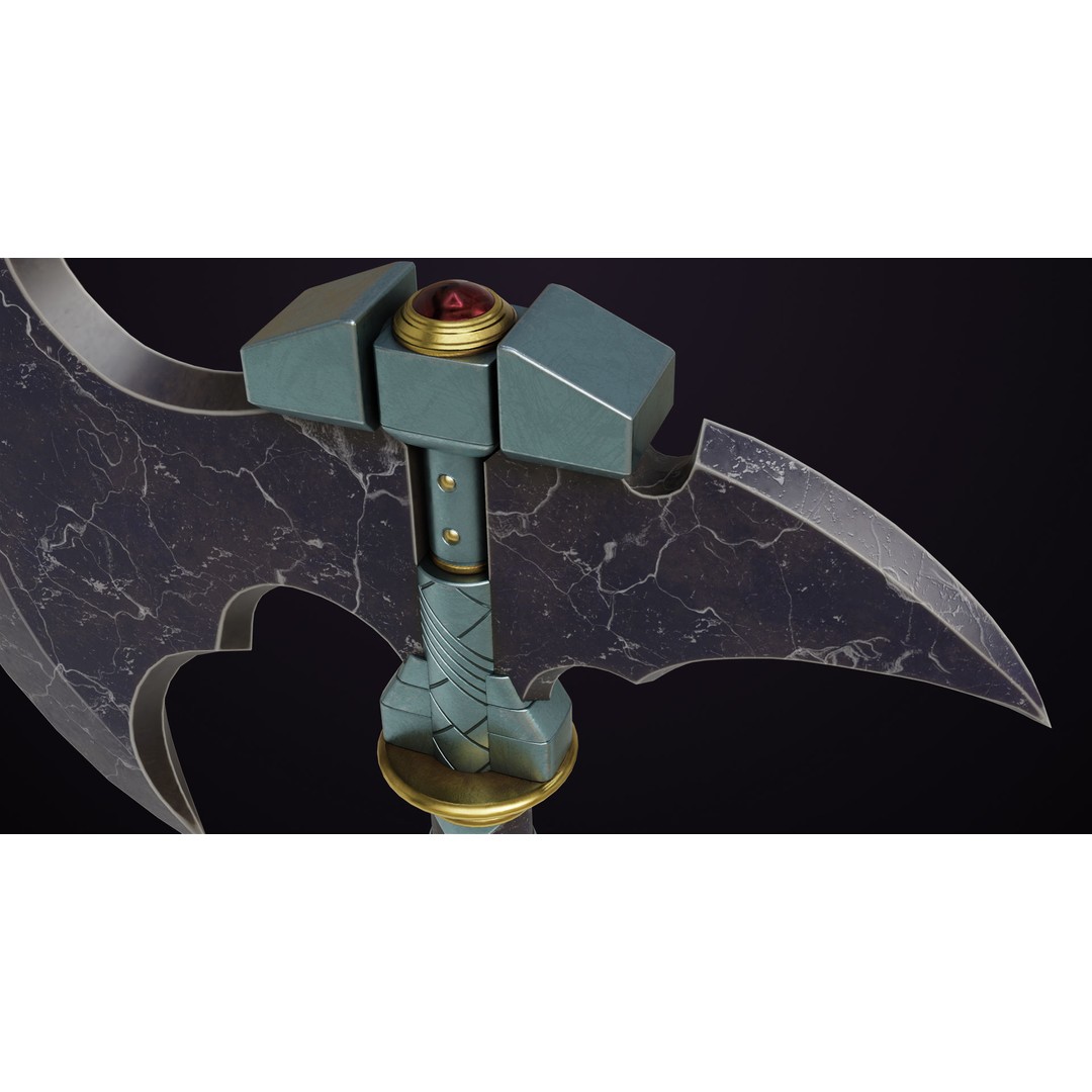 Battle Axe 3D Model – Low Poly PBR Weapon for Unity and Unreal - View 17