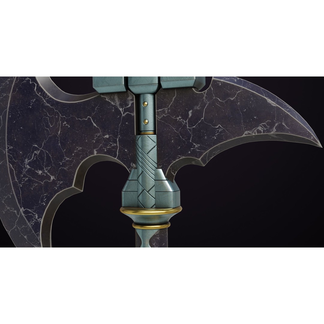 Battle Axe 3D Model – Low Poly PBR Weapon for Unity and Unreal - View 19