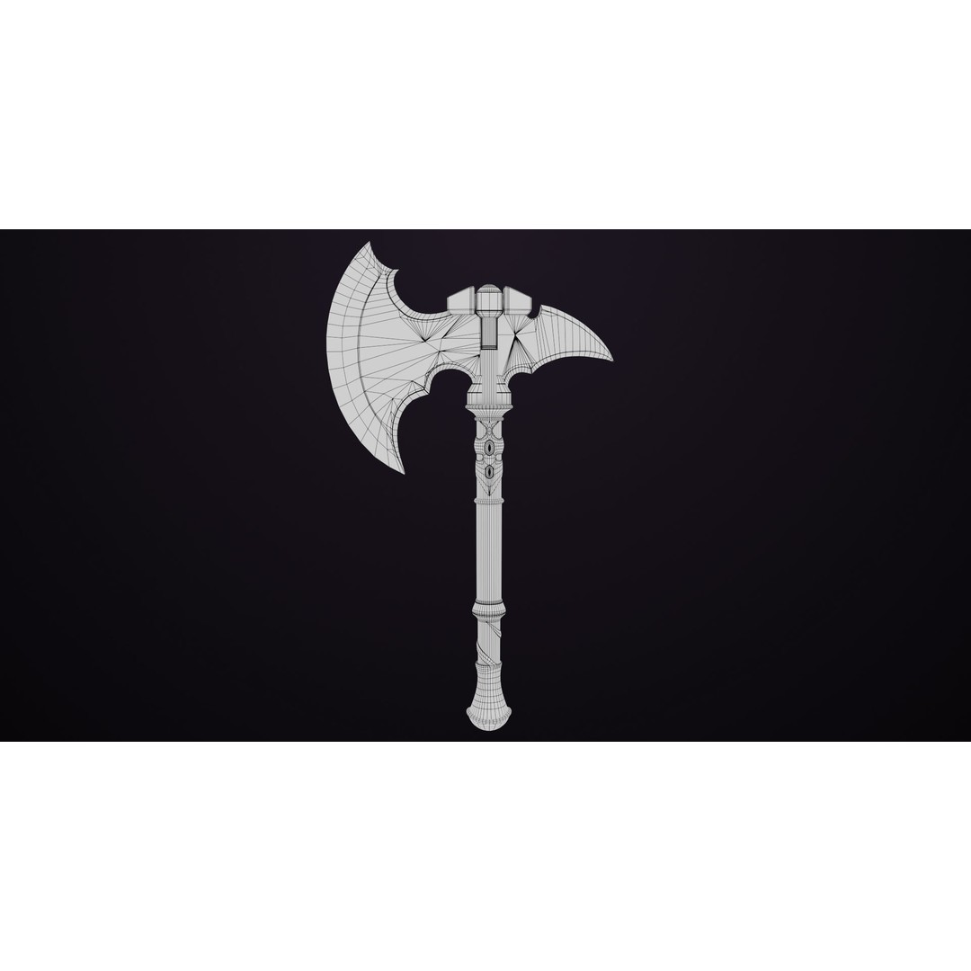 Battle Axe 3D Model – Low Poly PBR Weapon for Unity and Unreal - View 23