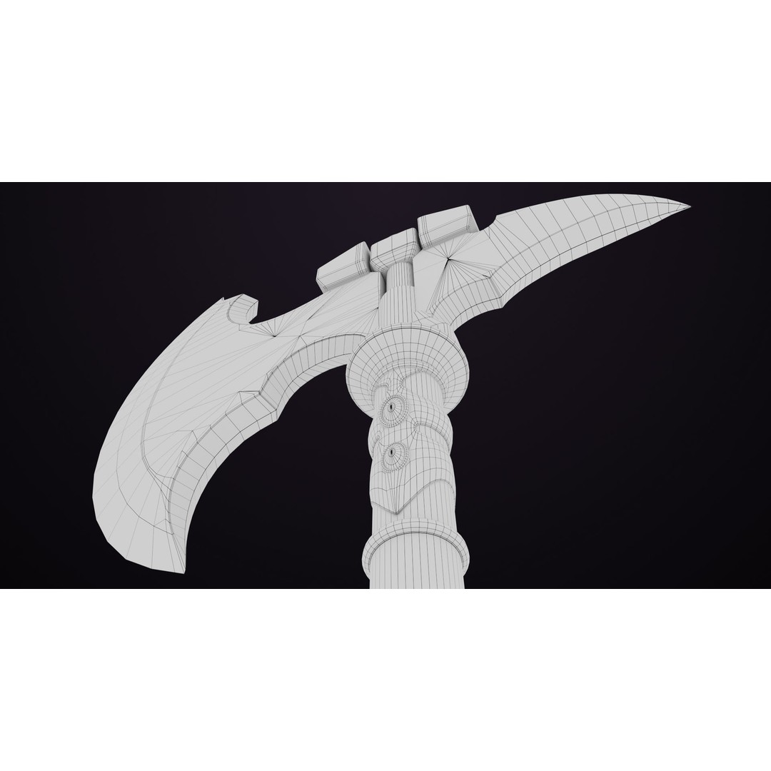 Battle Axe 3D Model – Low Poly PBR Weapon for Unity and Unreal - View 24