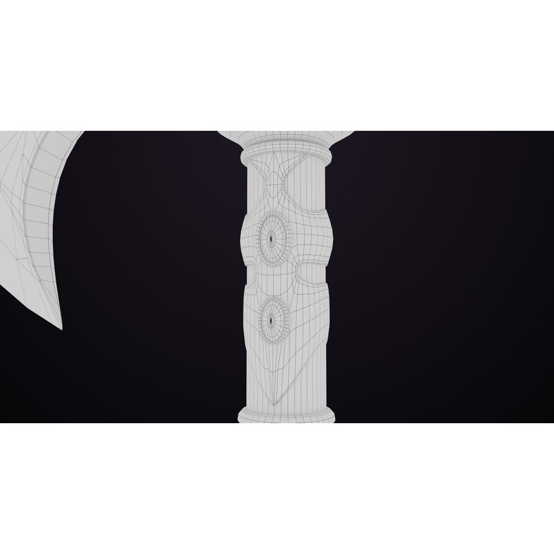 Battle Axe 3D Model – Low Poly PBR Weapon for Unity and Unreal - View 25