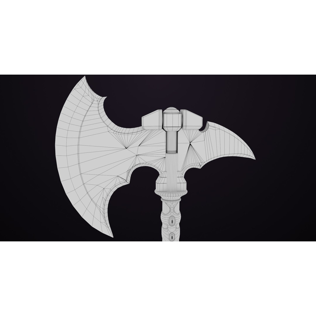 Battle Axe 3D Model – Low Poly PBR Weapon for Unity and Unreal - View 27