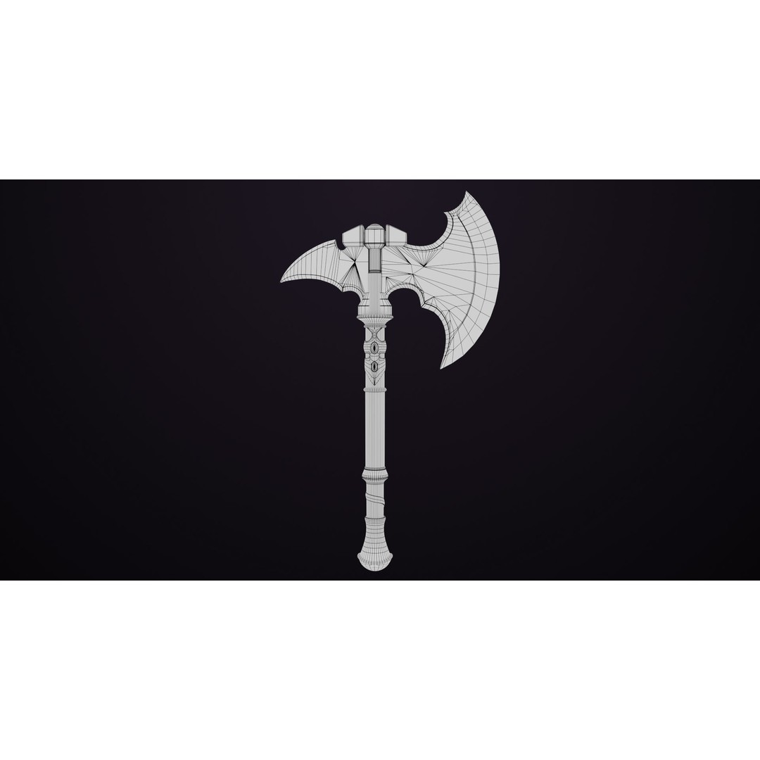 Battle Axe 3D Model – Low Poly PBR Weapon for Unity and Unreal - View 28
