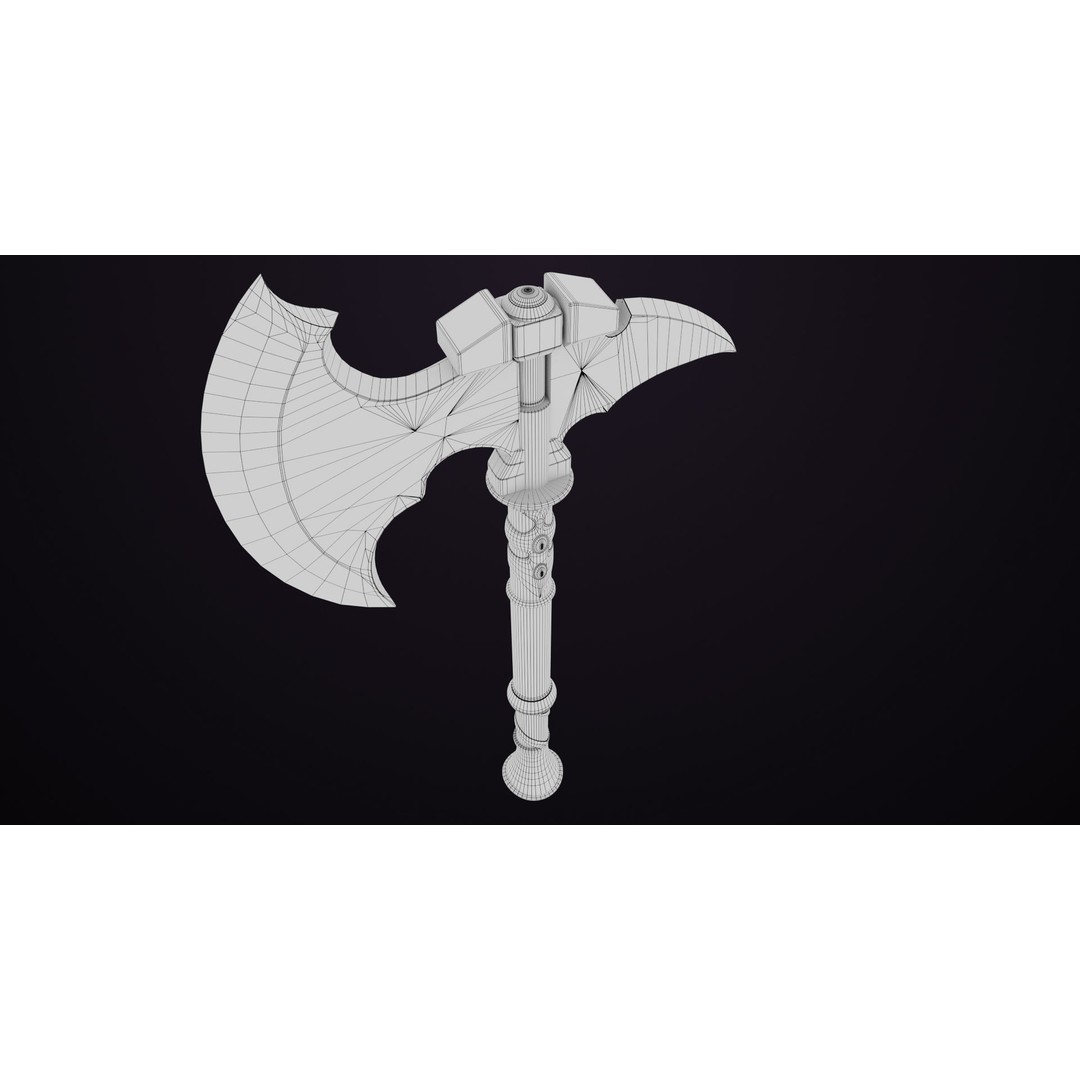 Battle Axe 3D Model – Low Poly PBR Weapon for Unity and Unreal - View 29