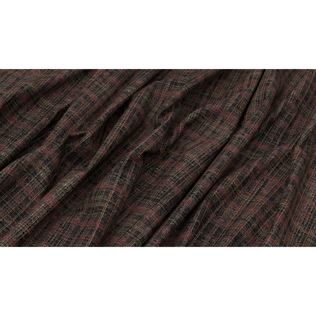 Plaid Fabric 3D Model – 4K Seamless PBR Textures, PNG - View 10