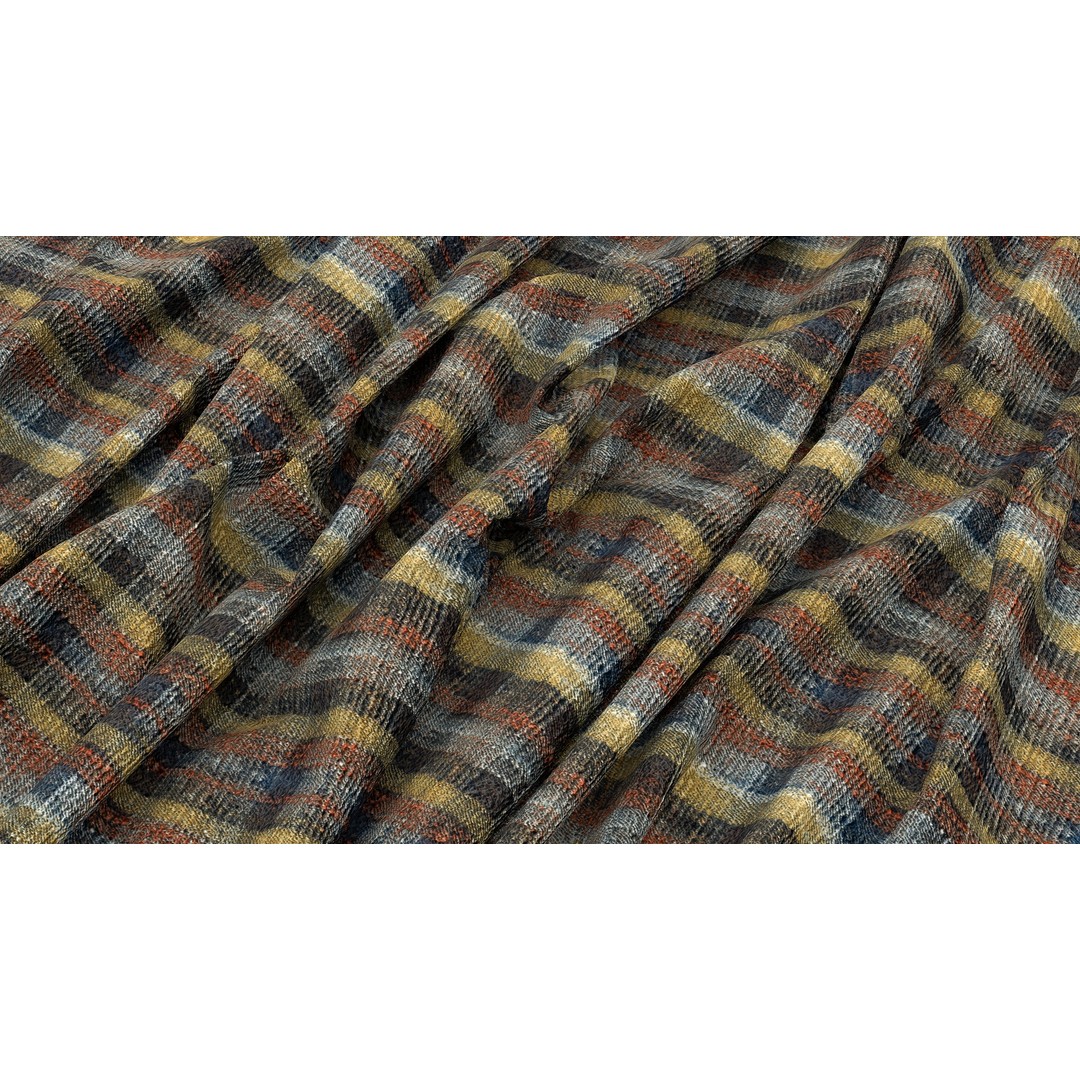 Plaid Fabric 3D Model – 4K Seamless PBR Textures, PNG - View 9