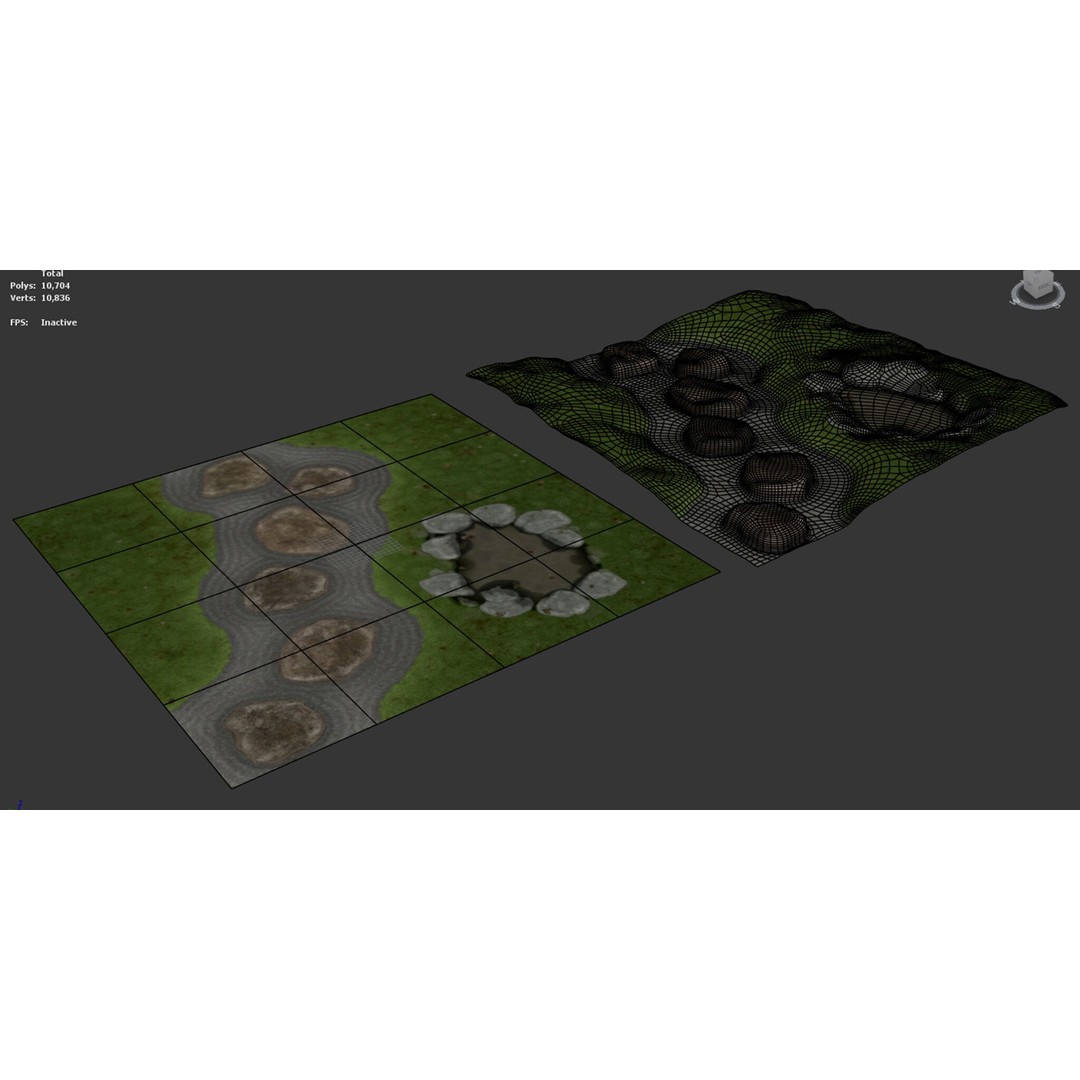Japanese Zen Garden 3D Model – Low Poly PBR Asset, FBX, Blender - View 11