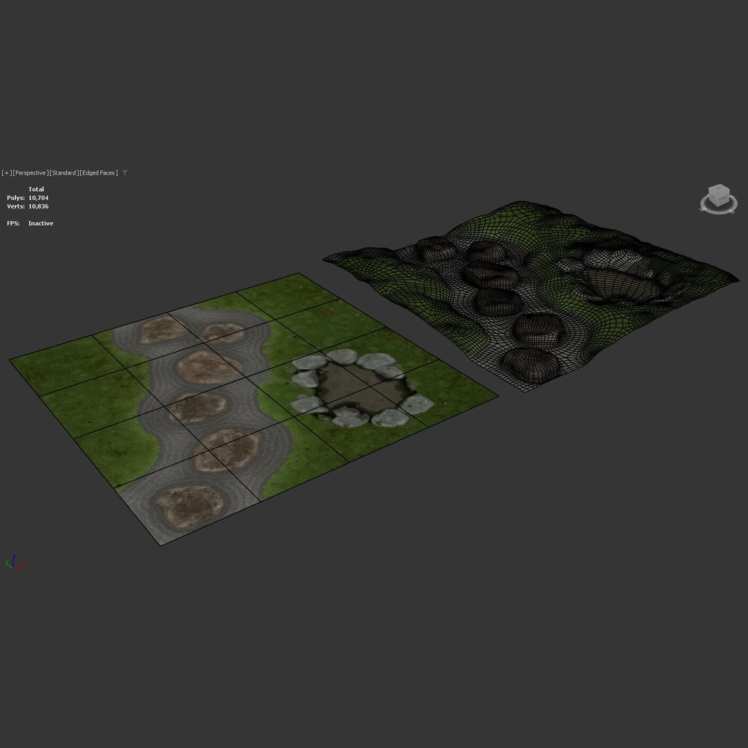 Japanese Zen Garden 3D Model – Low Poly PBR Asset, FBX, Blender - View 8