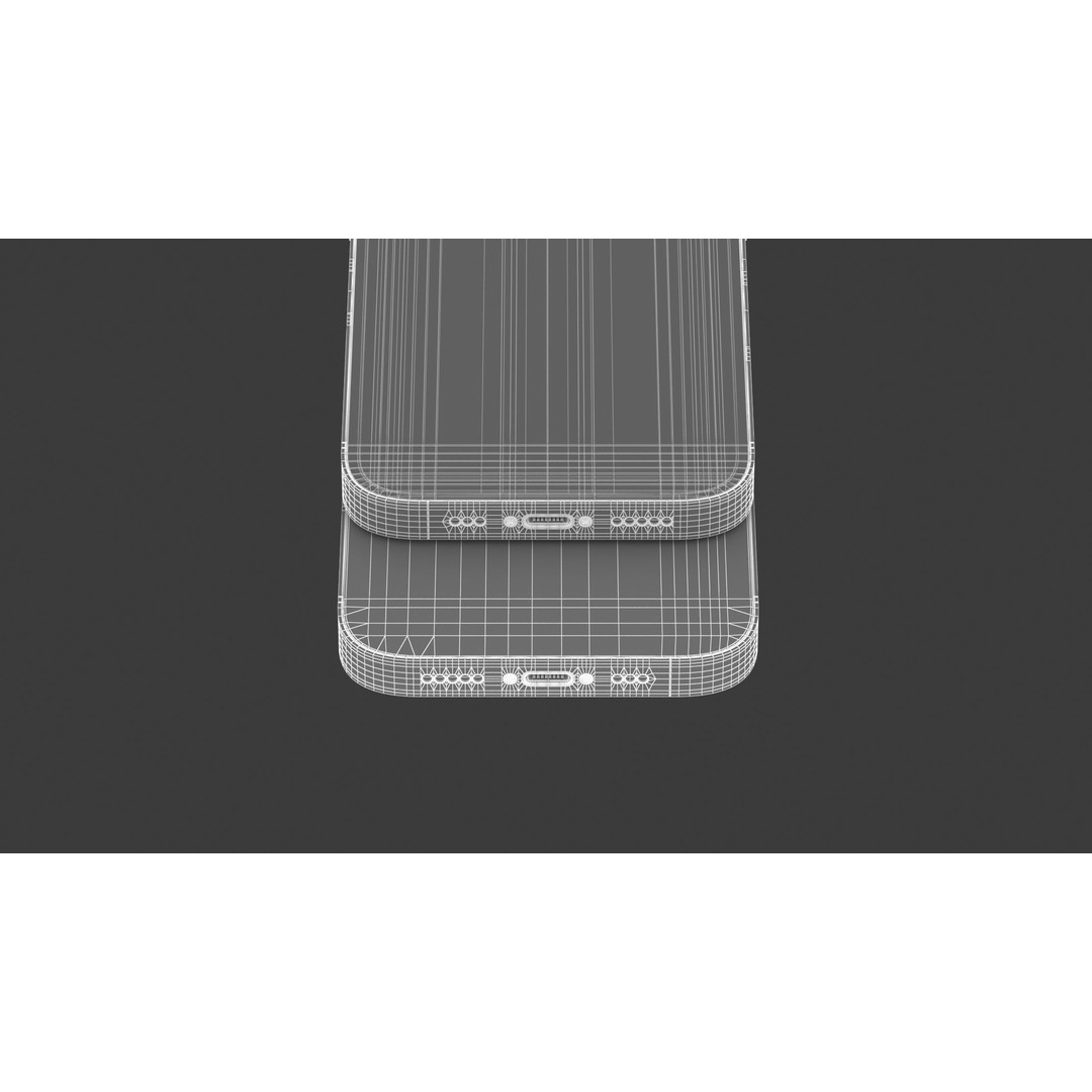 Apple iPhone 14 Pro Silver 3D Model – High Poly Game-Ready PBR FBX, OBJ