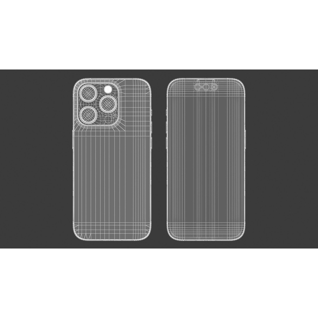Apple iPhone 14 Pro Silver 3D Model – High Poly Game-Ready PBR FBX, OBJ - View 12