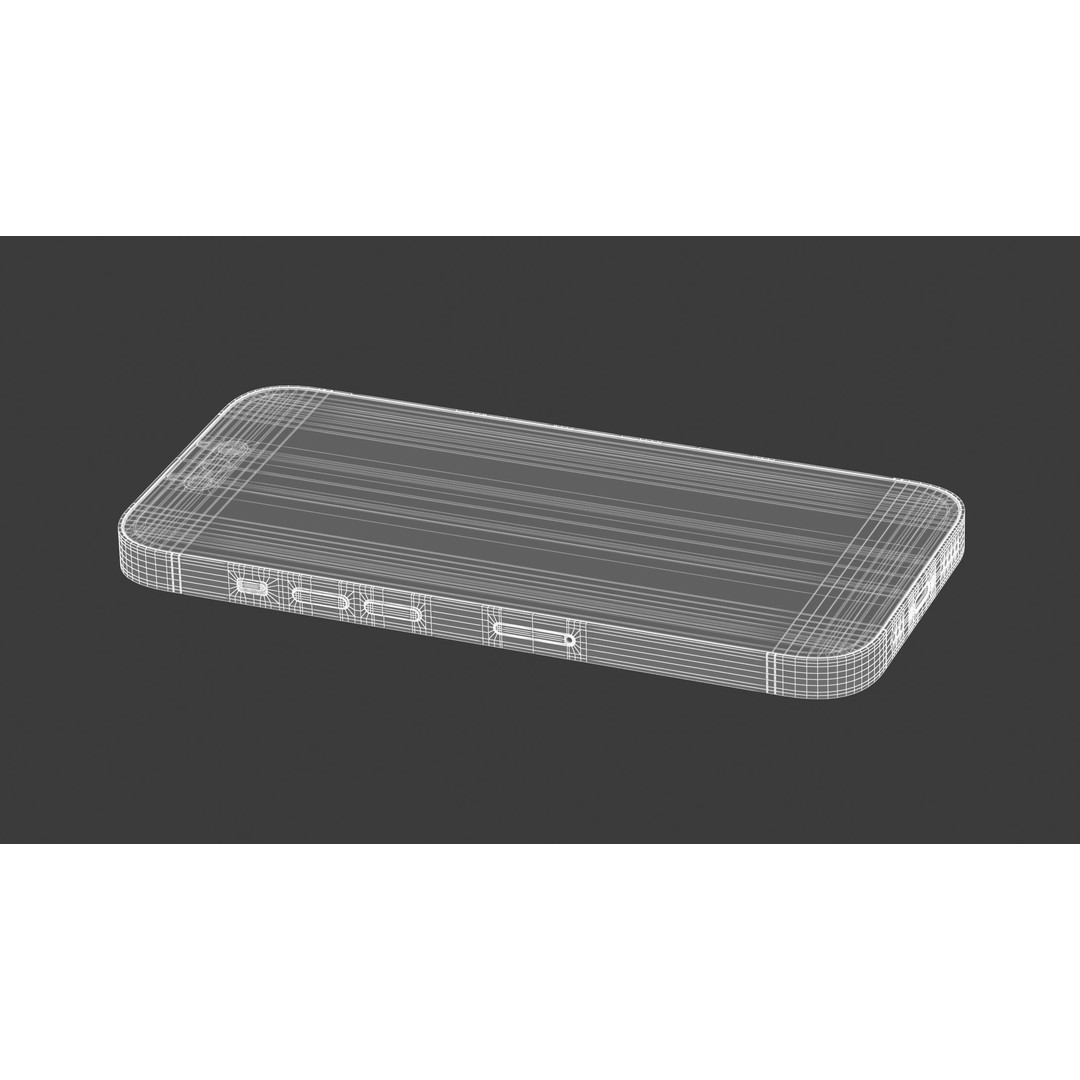 Apple iPhone 14 Pro Silver 3D Model – High Poly Game-Ready PBR FBX, OBJ - View 16