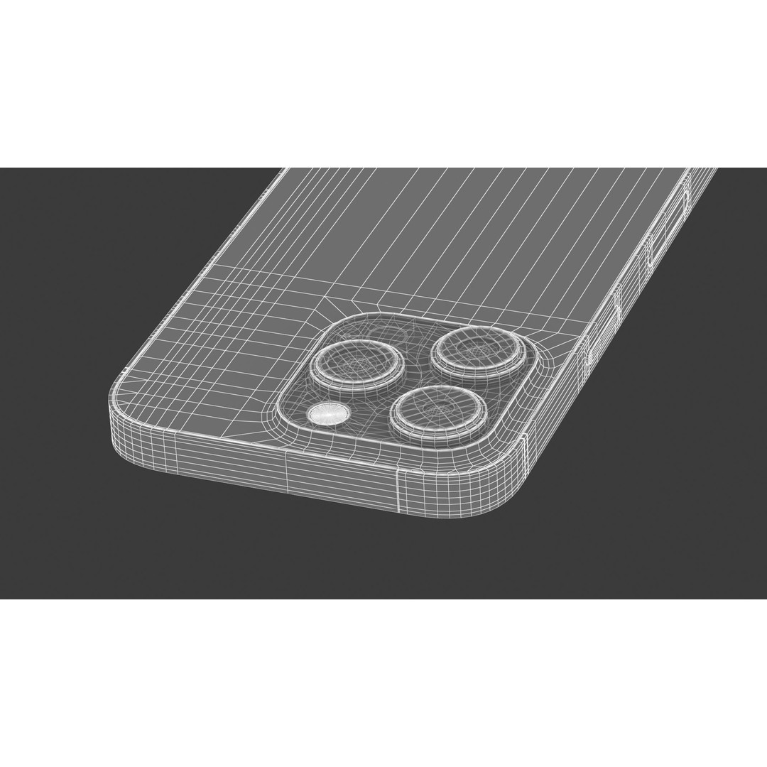 Apple iPhone 14 Pro Silver 3D Model – High Poly Game-Ready PBR FBX, OBJ - View 18