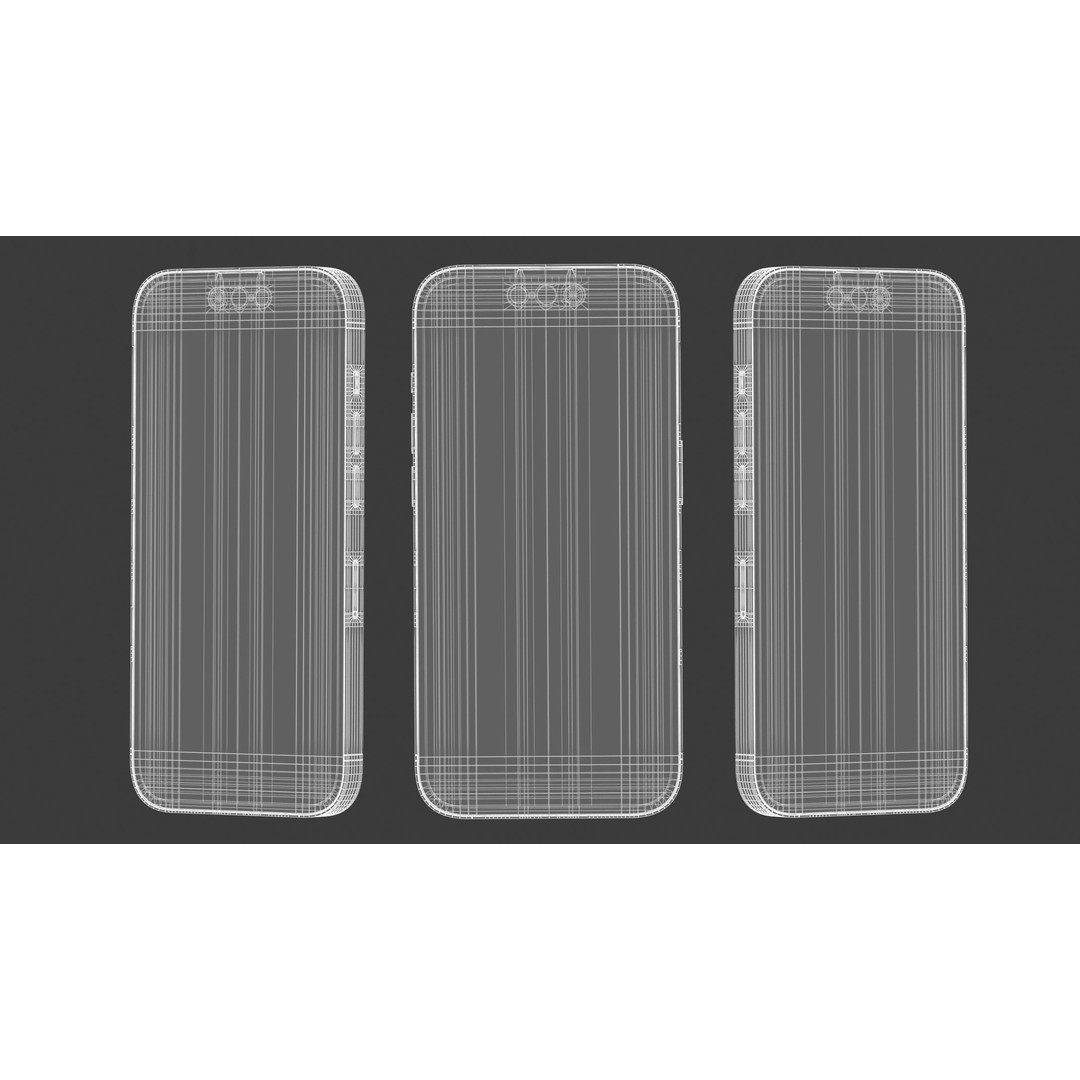 Apple iPhone 14 Pro Silver 3D Model – High Poly Game-Ready PBR FBX, OBJ - View 19