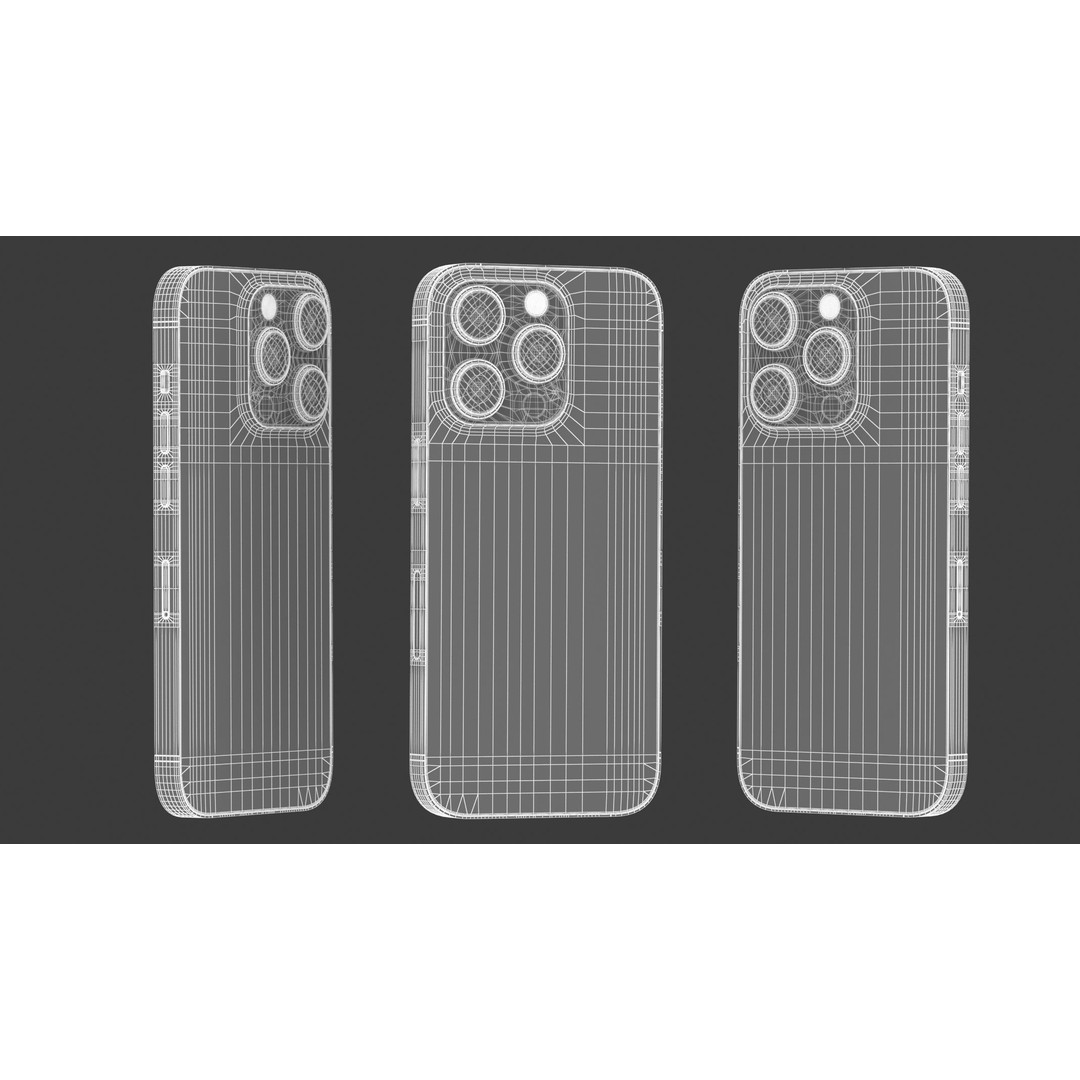 Apple iPhone 14 Pro Silver 3D Model – High Poly Game-Ready PBR FBX, OBJ - View 20
