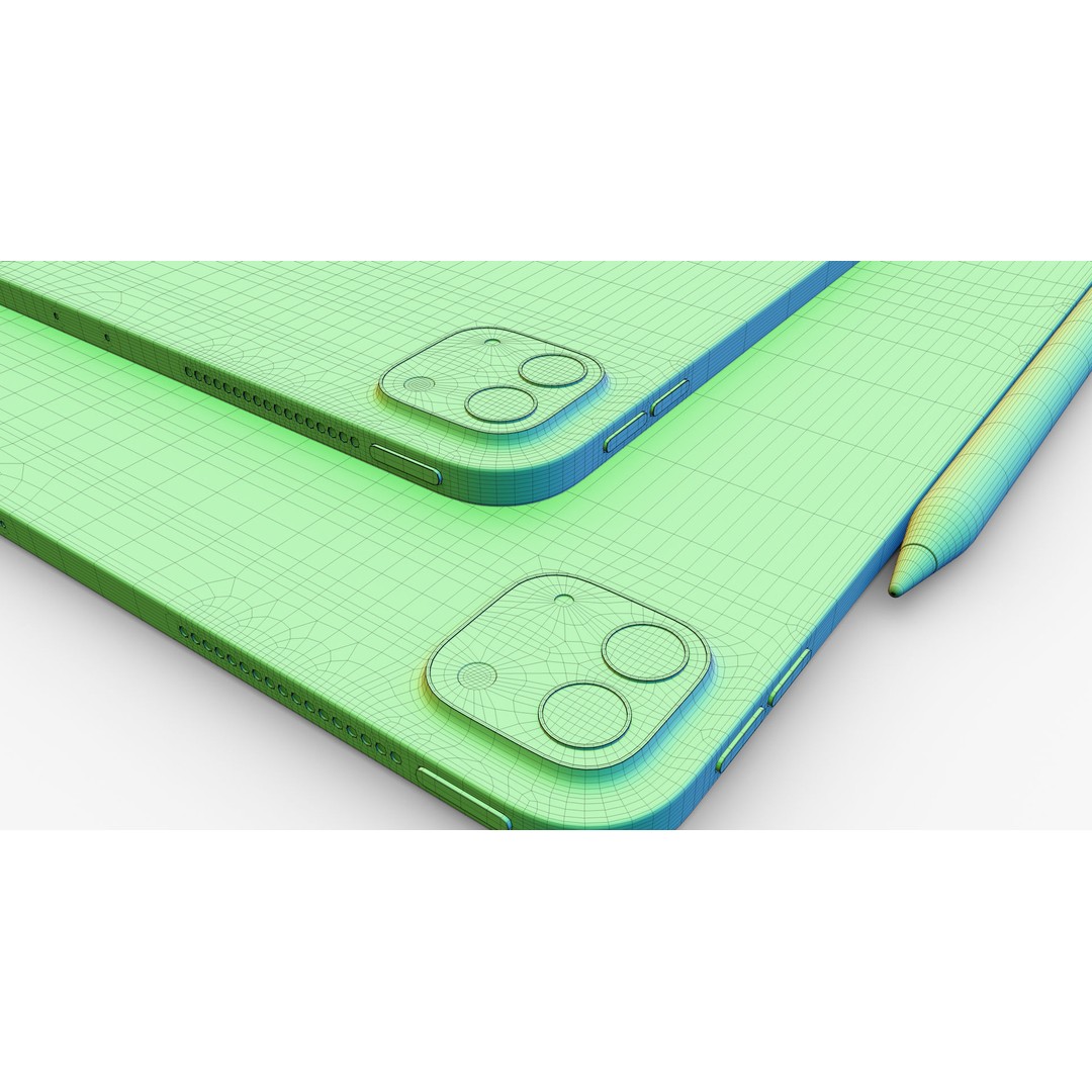 iPad Pro 3D Model – Low Poly PBR Tablet with Apple Pencil 2 - View 10