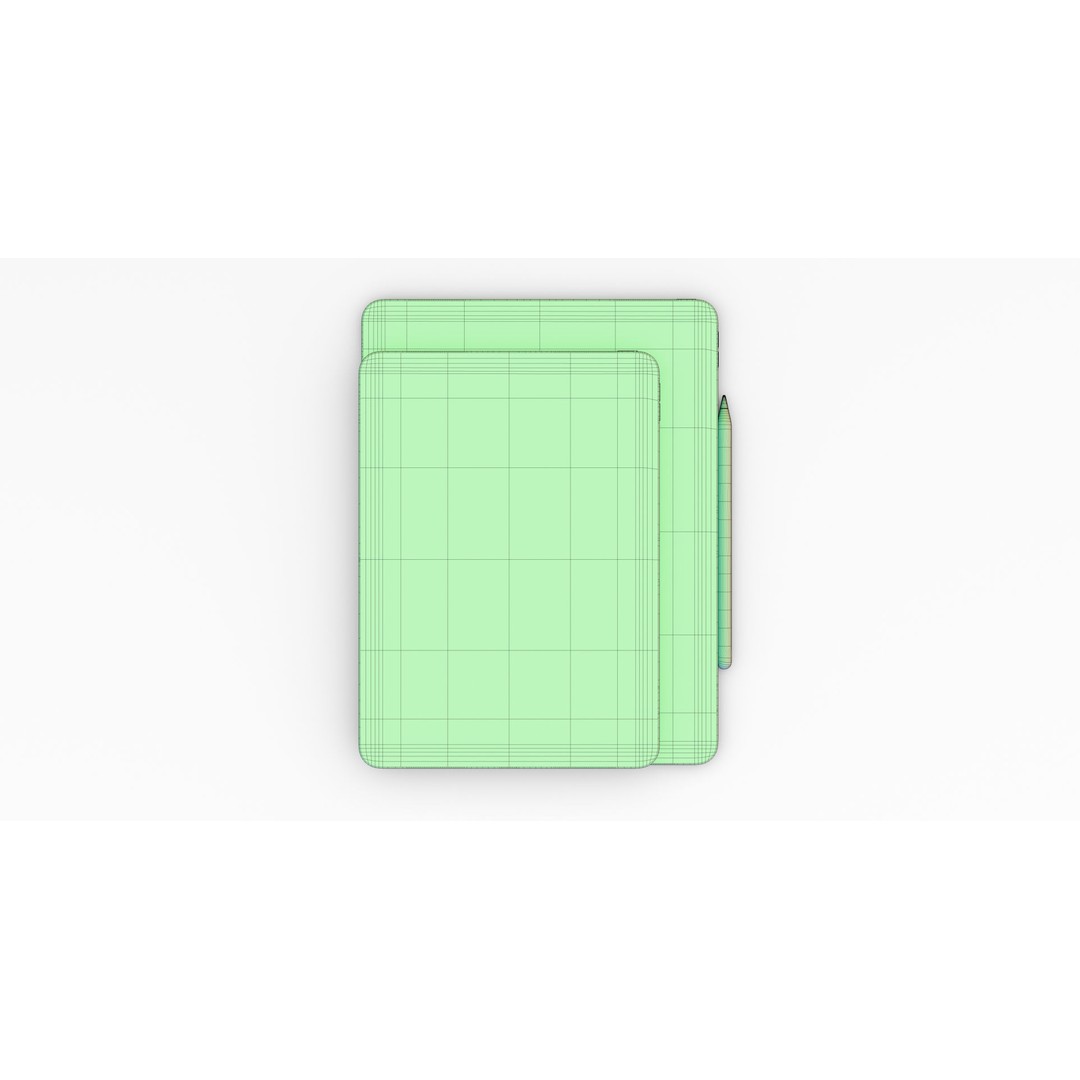 iPad Pro 3D Model – Low Poly PBR Tablet with Apple Pencil 2 - View 16